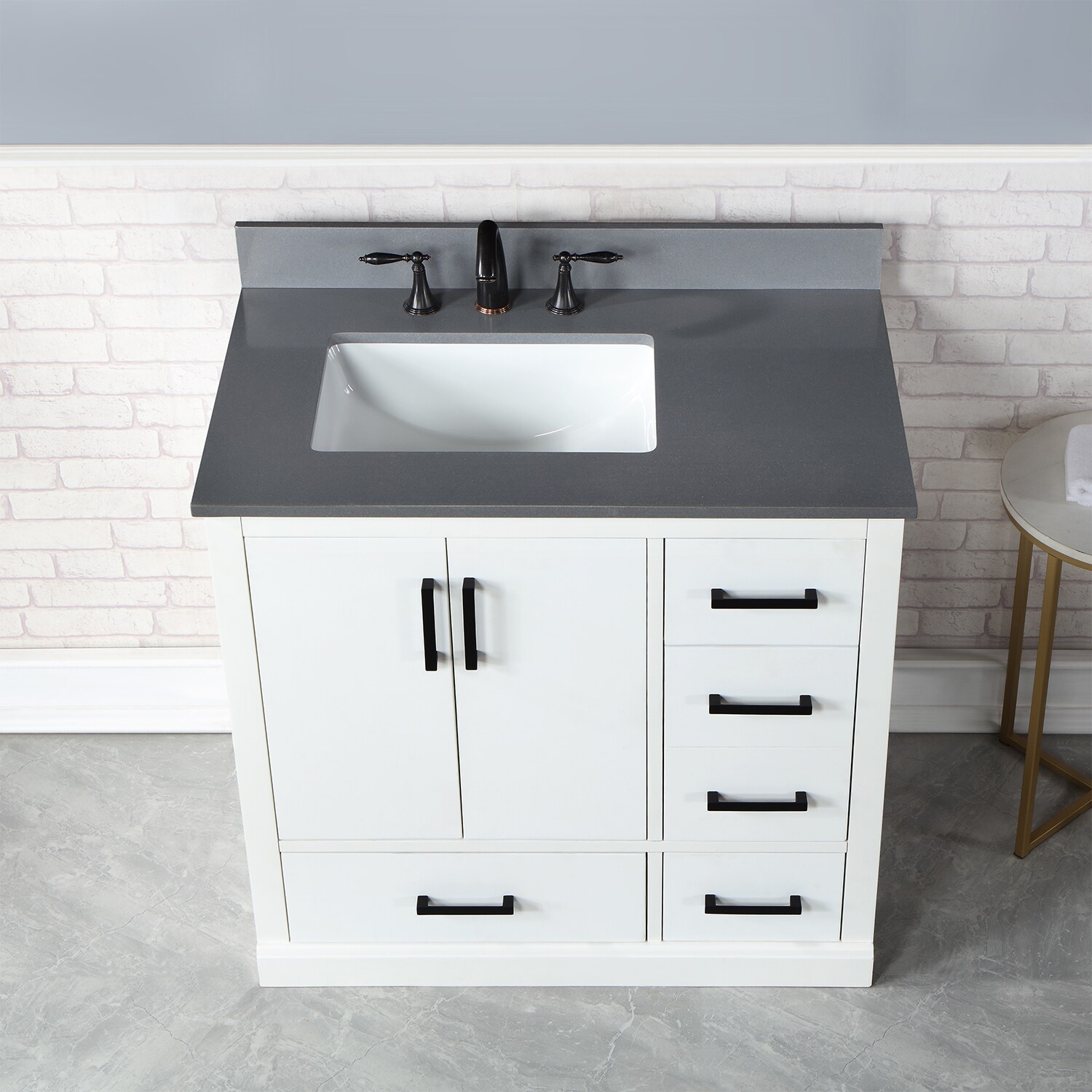 Altair 544036-WH-CG-NM Bath-Vanity-Combo - View #2