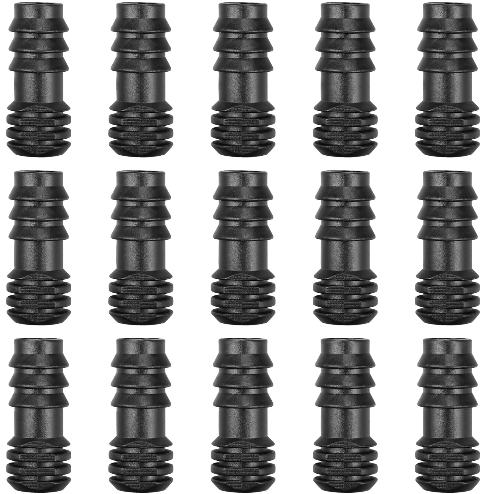 Misopily  Half Inch Drip Irrigation End Plug 15 pcs Barbed End Cap Fittings for Half Inch Tubing Durable Easy Install for Garden Lawn Sprinkler