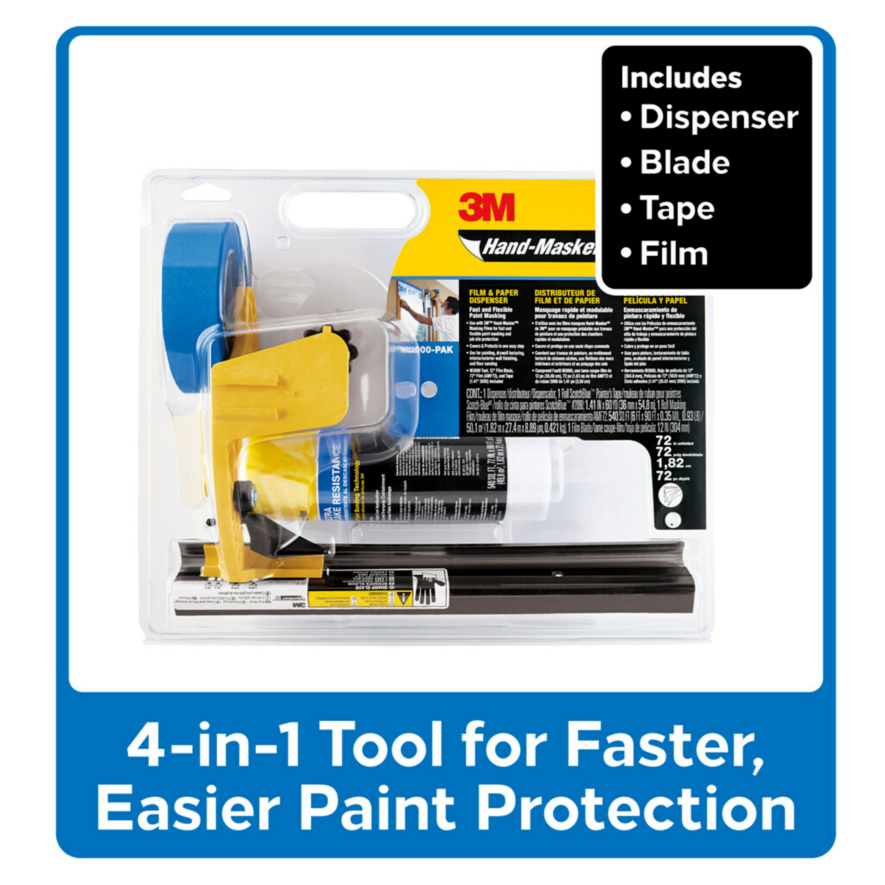 3M 72-in x 90-ft Adhesive Masking Paper and Film Kit in the Masking Paper   Film department at