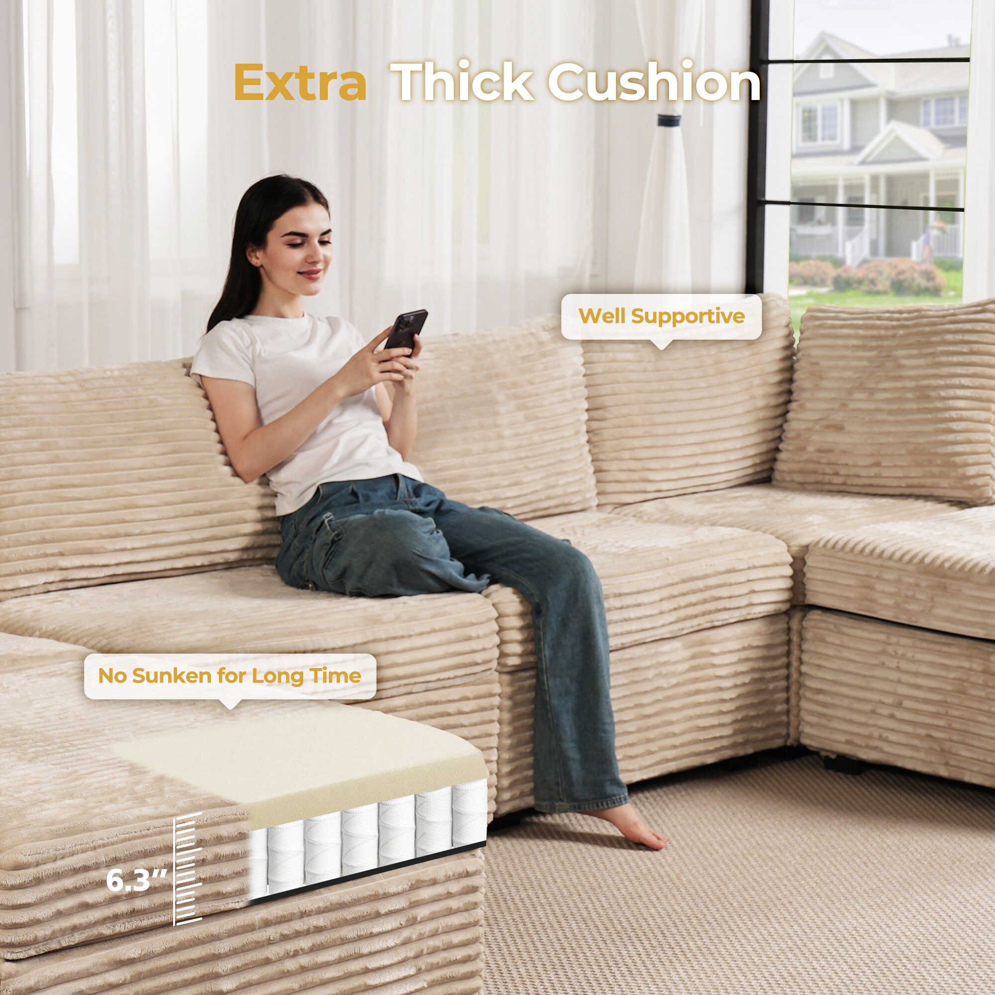 Pouuin SYOM247 Sofas-Loveseats - View #4