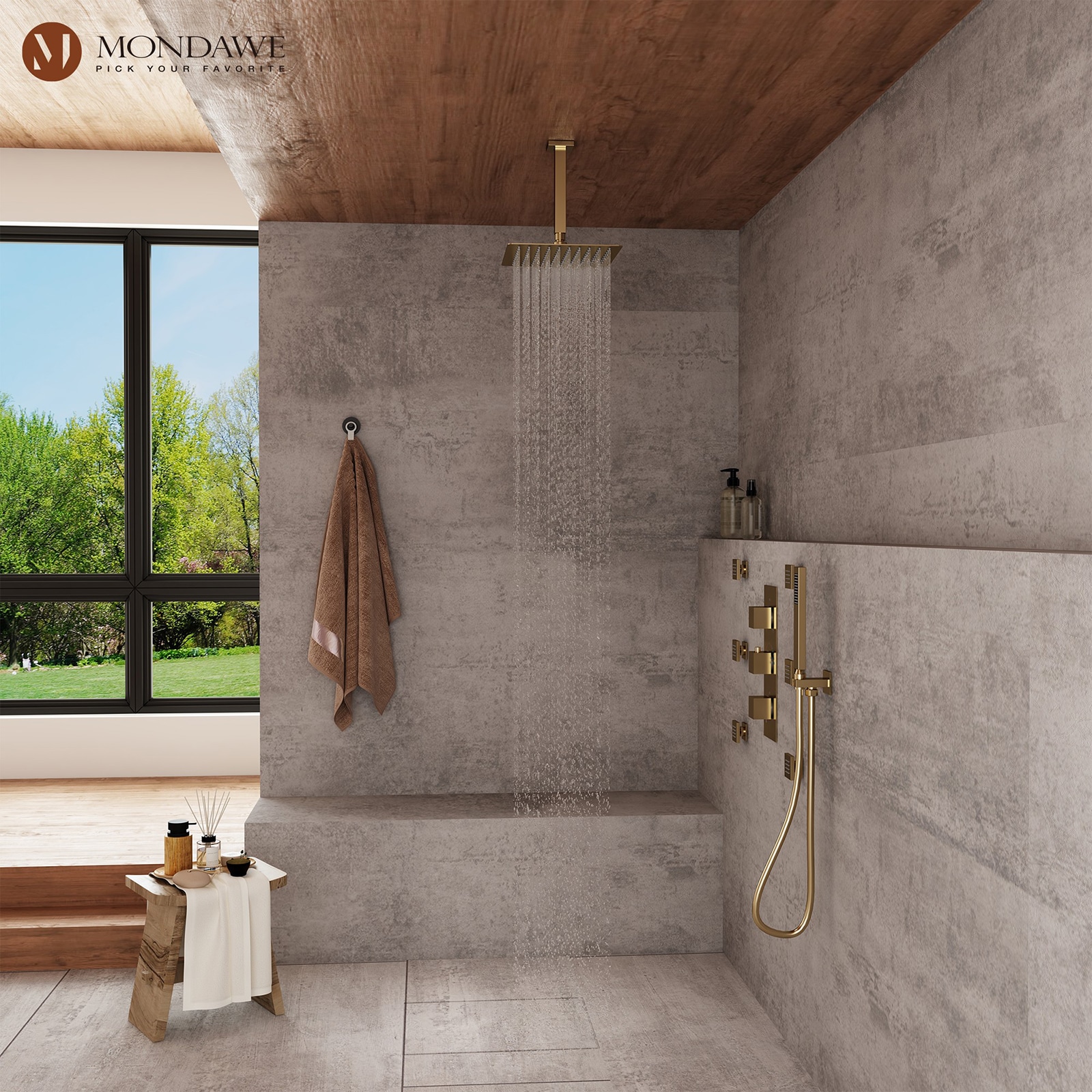 Mondawe MO-DT60168MB Showerhead-Bar-Panels - View #3