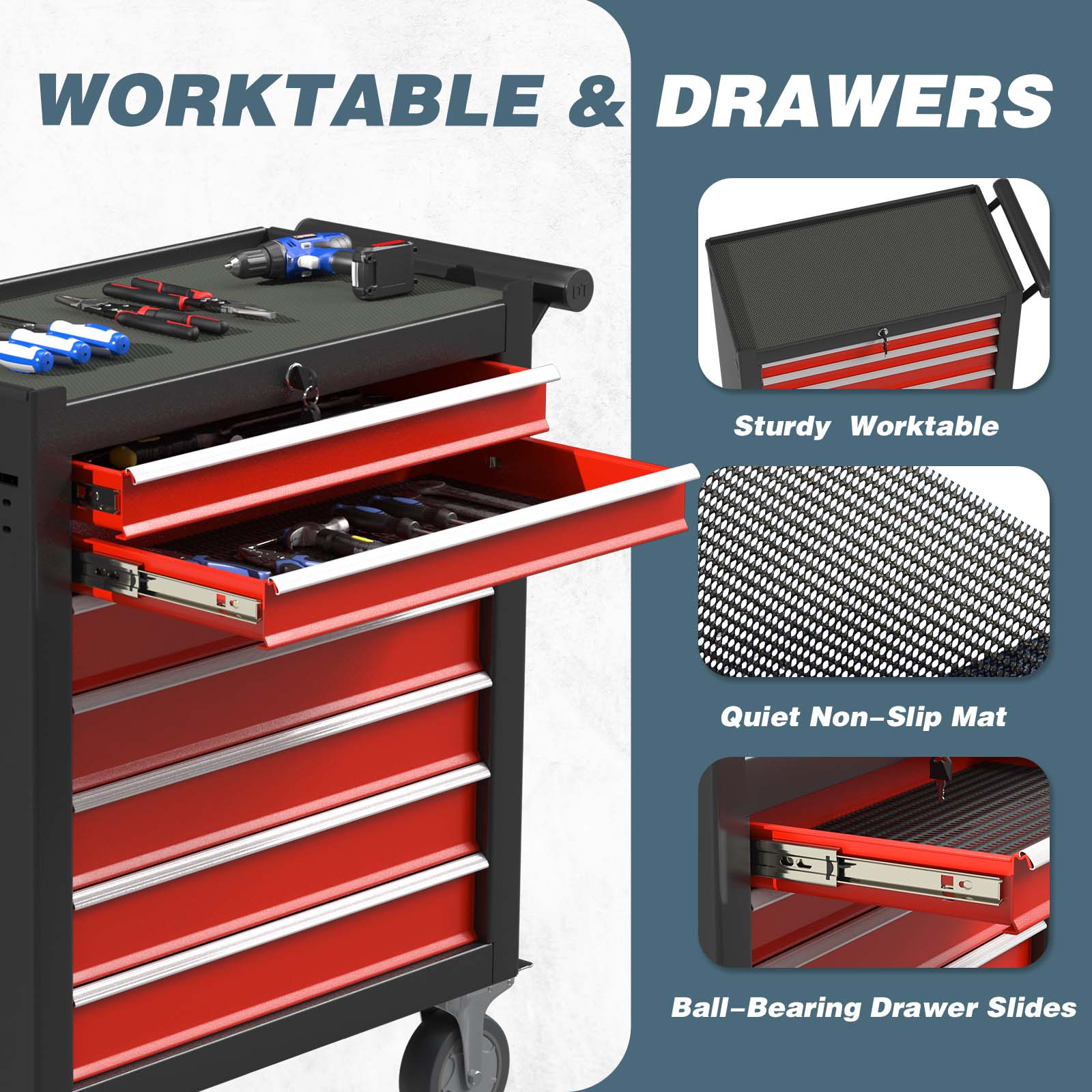RaDEWAY TH111209-BKRD Tool-Cabinets - View #5