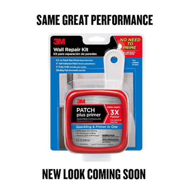 3m High Strength Fiber Small Hole Repair Kit 8 Fl Oz White Patching Compound In The Spackling Department At Com - Wall Hole Repair Kit Home Depot