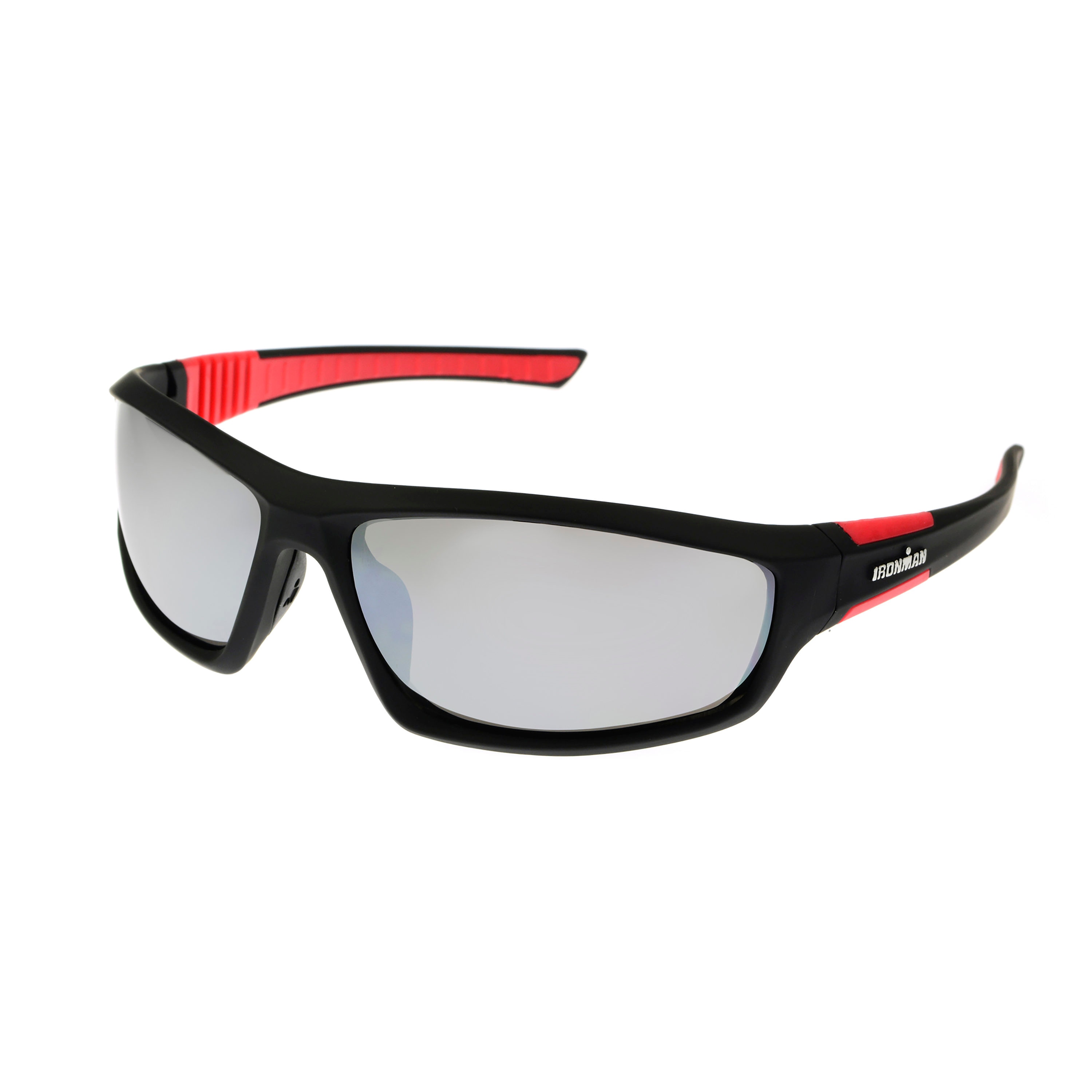 Foster Grant Ironman Dextro Mens Black Rubberized Plastic Sunglasses at
