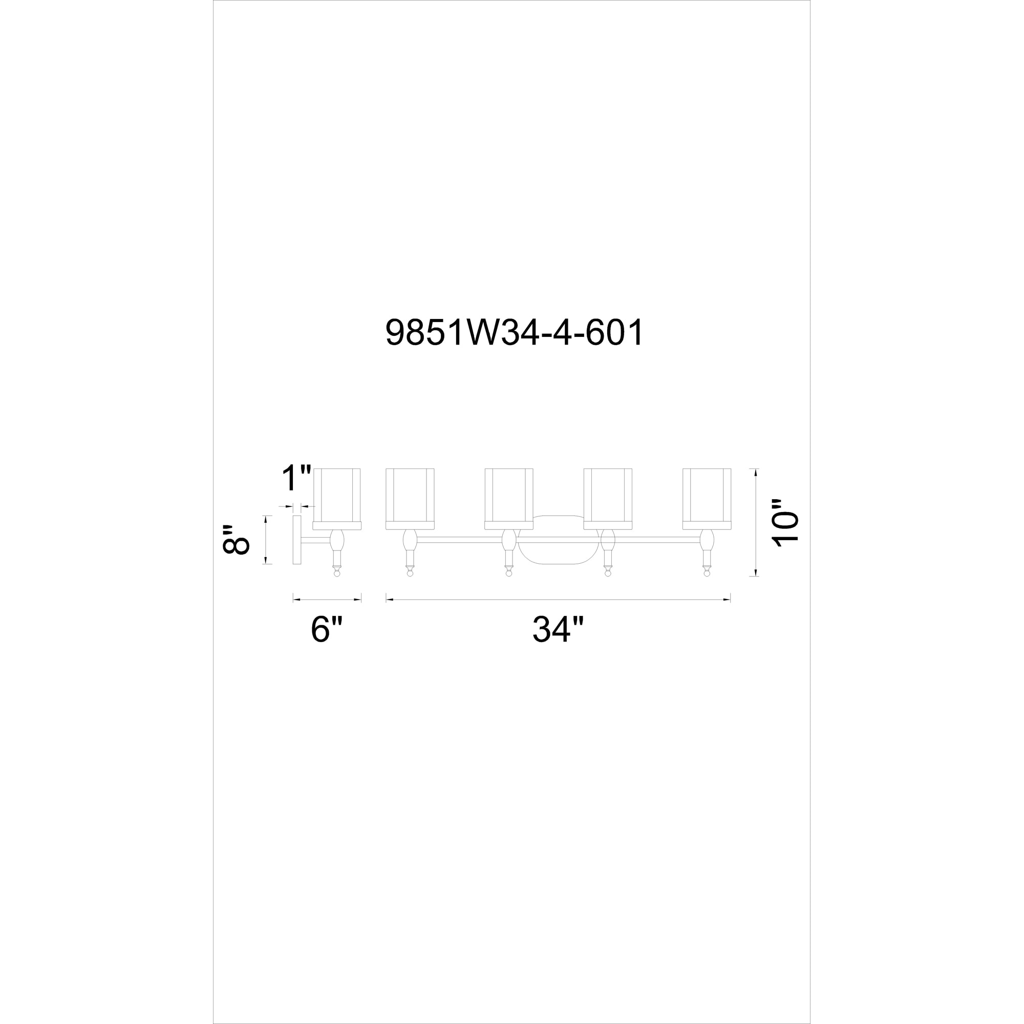 CWI Lighting 9851W34-4-601 b089995 - View #3