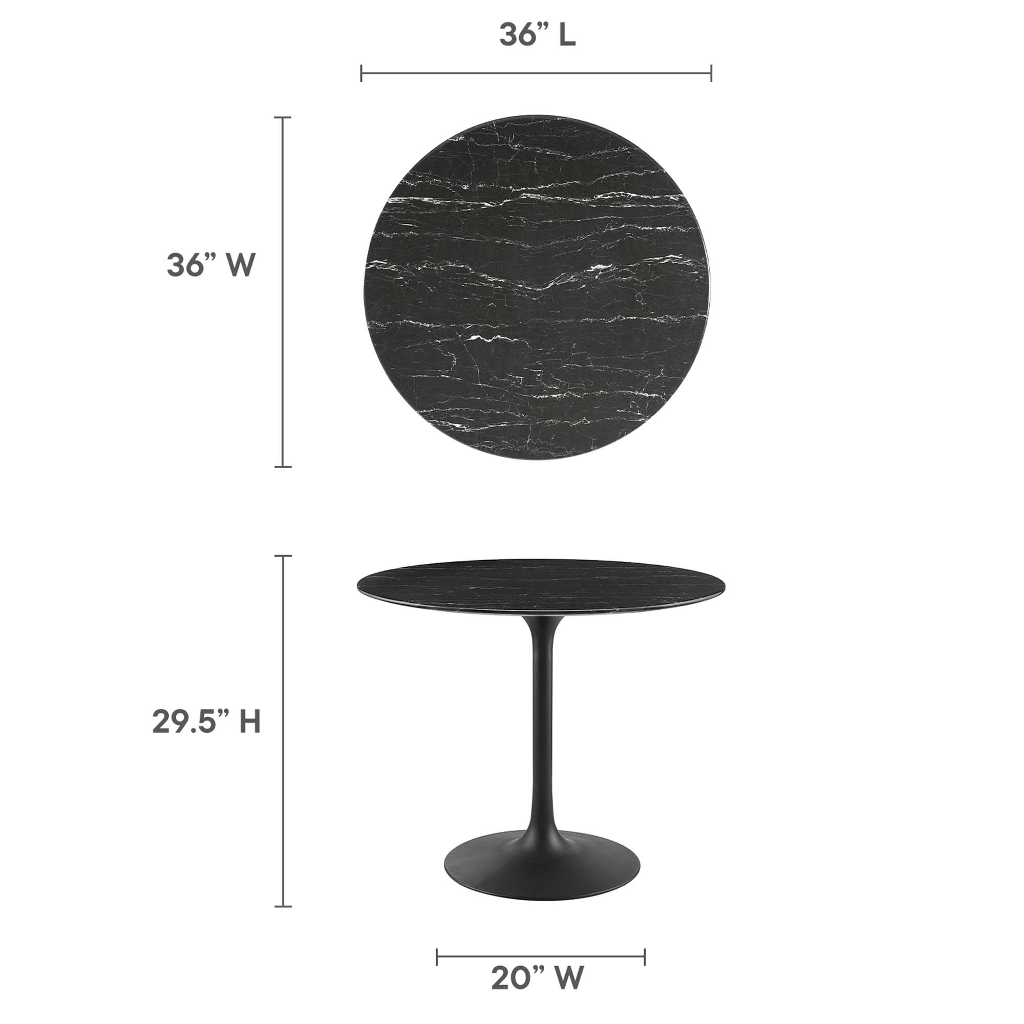 Modway EEI-4868-BLK-BLK Dining-Tables - View #3