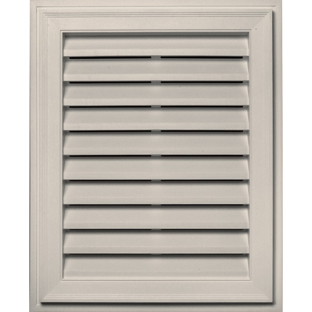 Builders Edge 120072430048 20-in x 30-in Almond Rectangle Vinyl Gable Louver Vent
