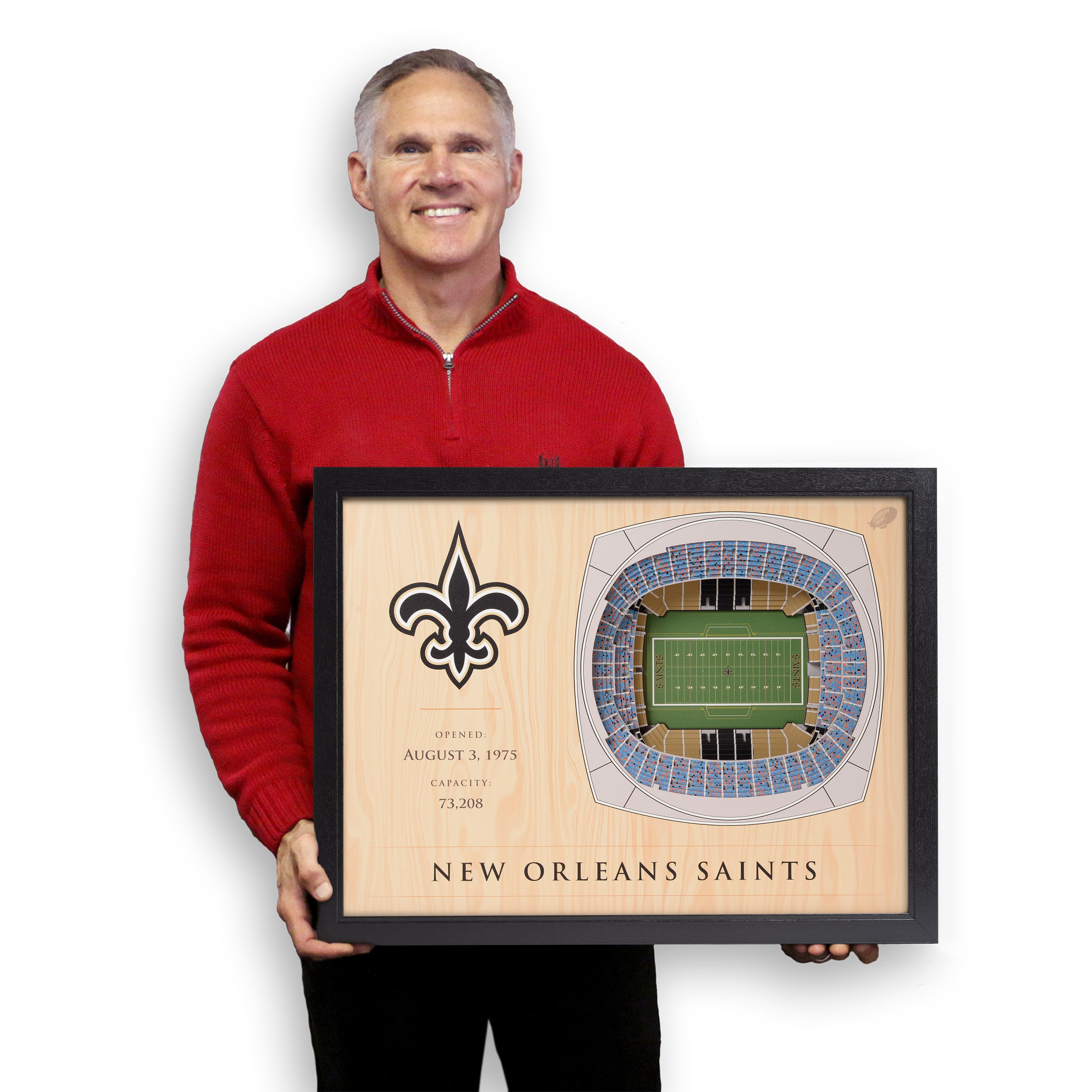 Officially Licensed NFL 5-Layer 3-D Wall Art - New Orleans Saints