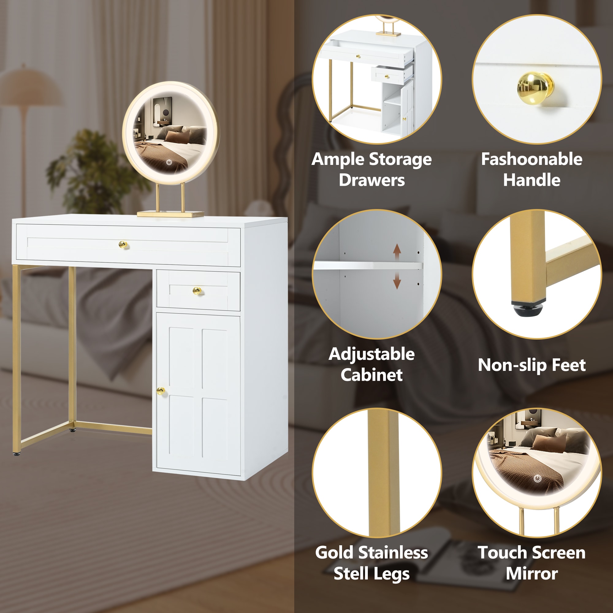 ModernLuxe N704P210486K Bedroom-Vanities - View #5