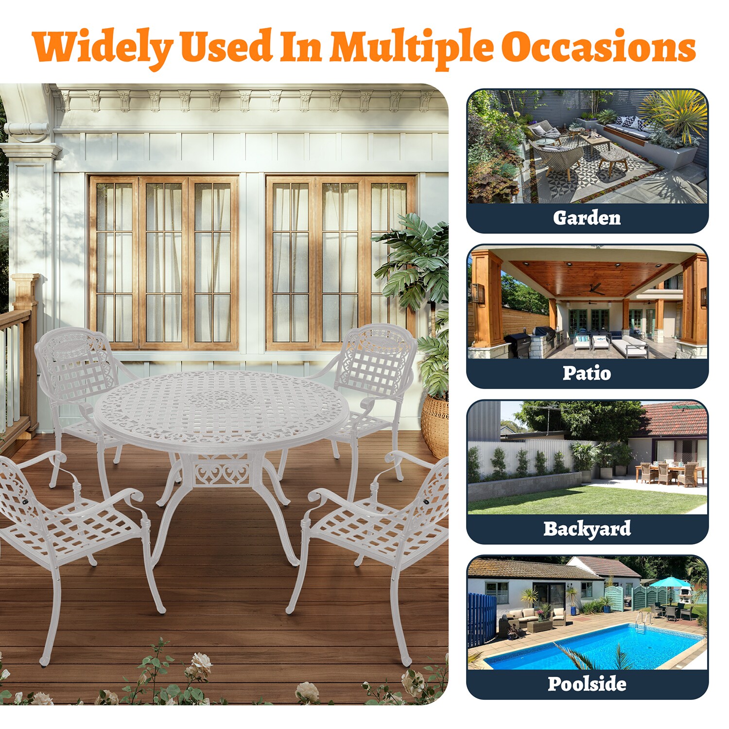 Mondawe MO-XG120NCDF-WH Patio-Dining-Sets - View #4