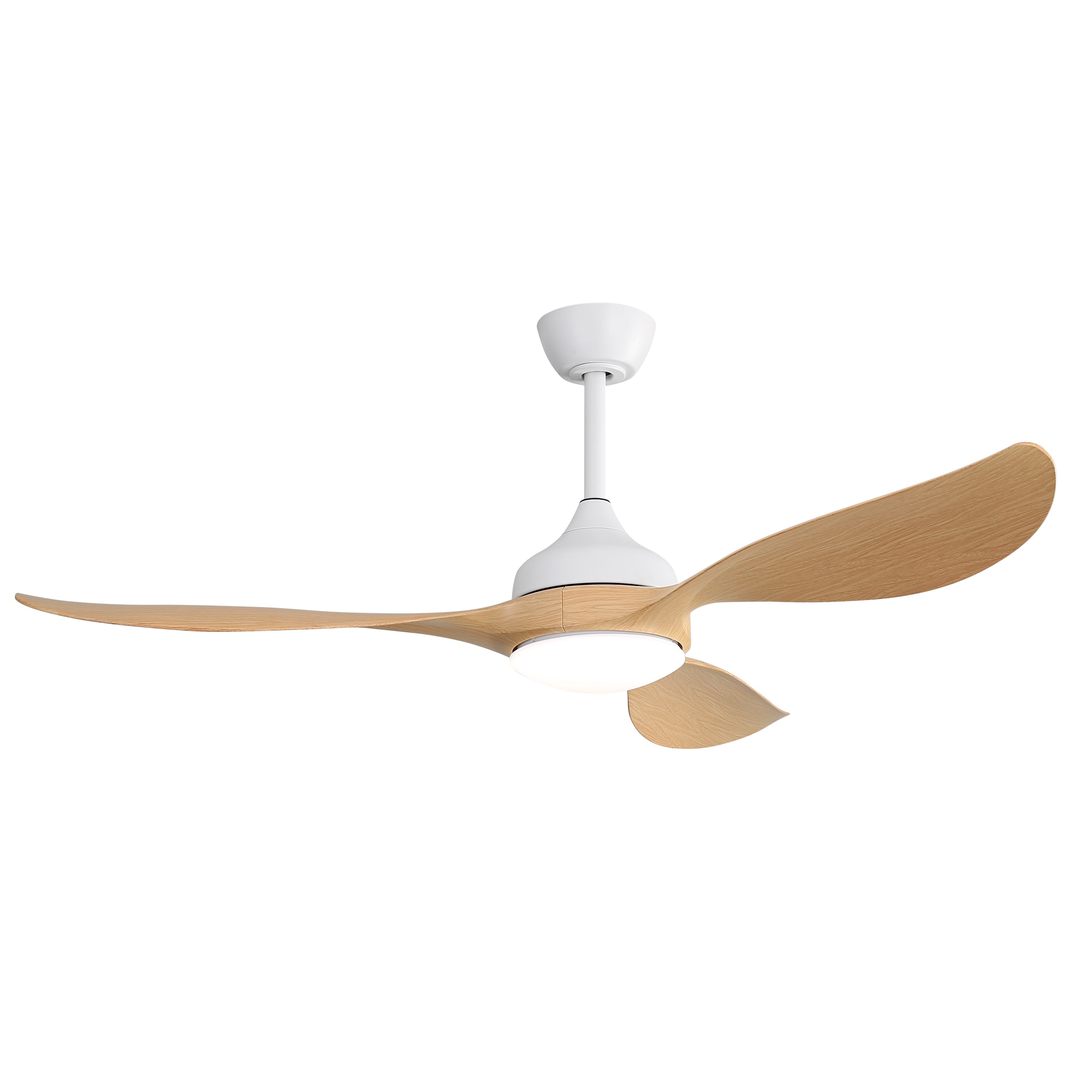 Blisstyle 56-in Black with Modern ABS Blades Ceiling Fan With Light 5-Blade