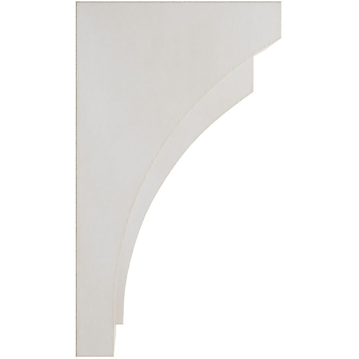 Chalk Dust White Rubberwood Vintage Decor Corbel, 10-inch Height
