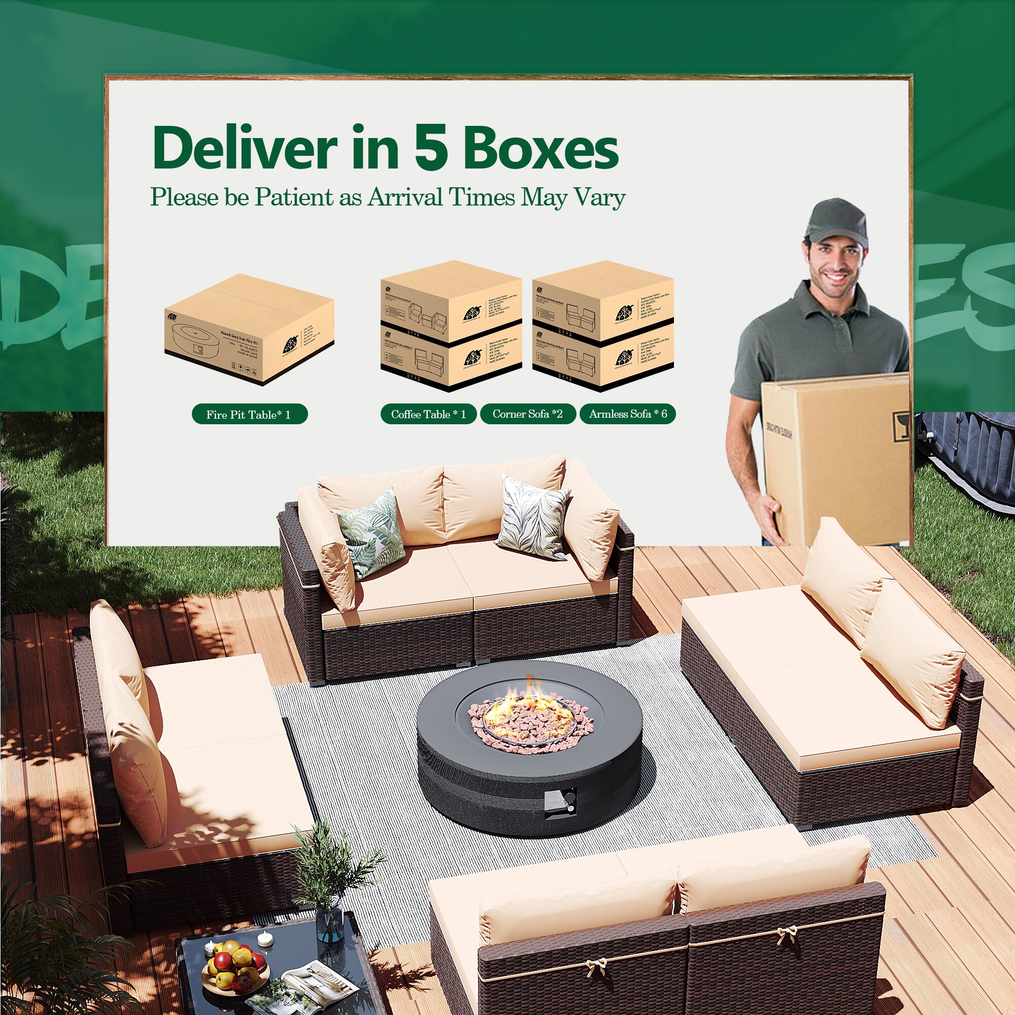 Patio Watcher LS-RT9-42XWDK-B1 Patio-Conversation-Sets - View #7