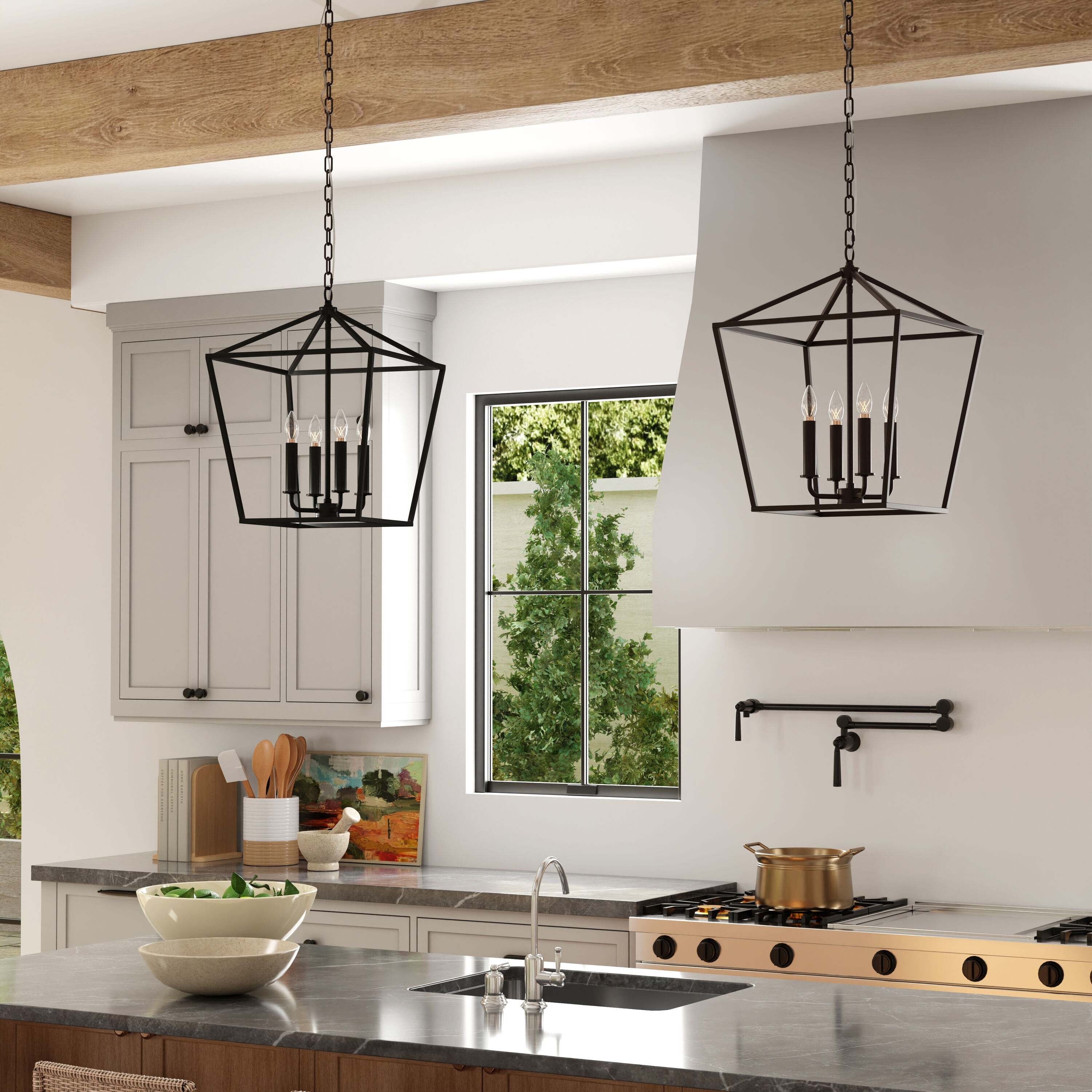 allen + roth CH31-4MBK Pendant-Lights - View #9