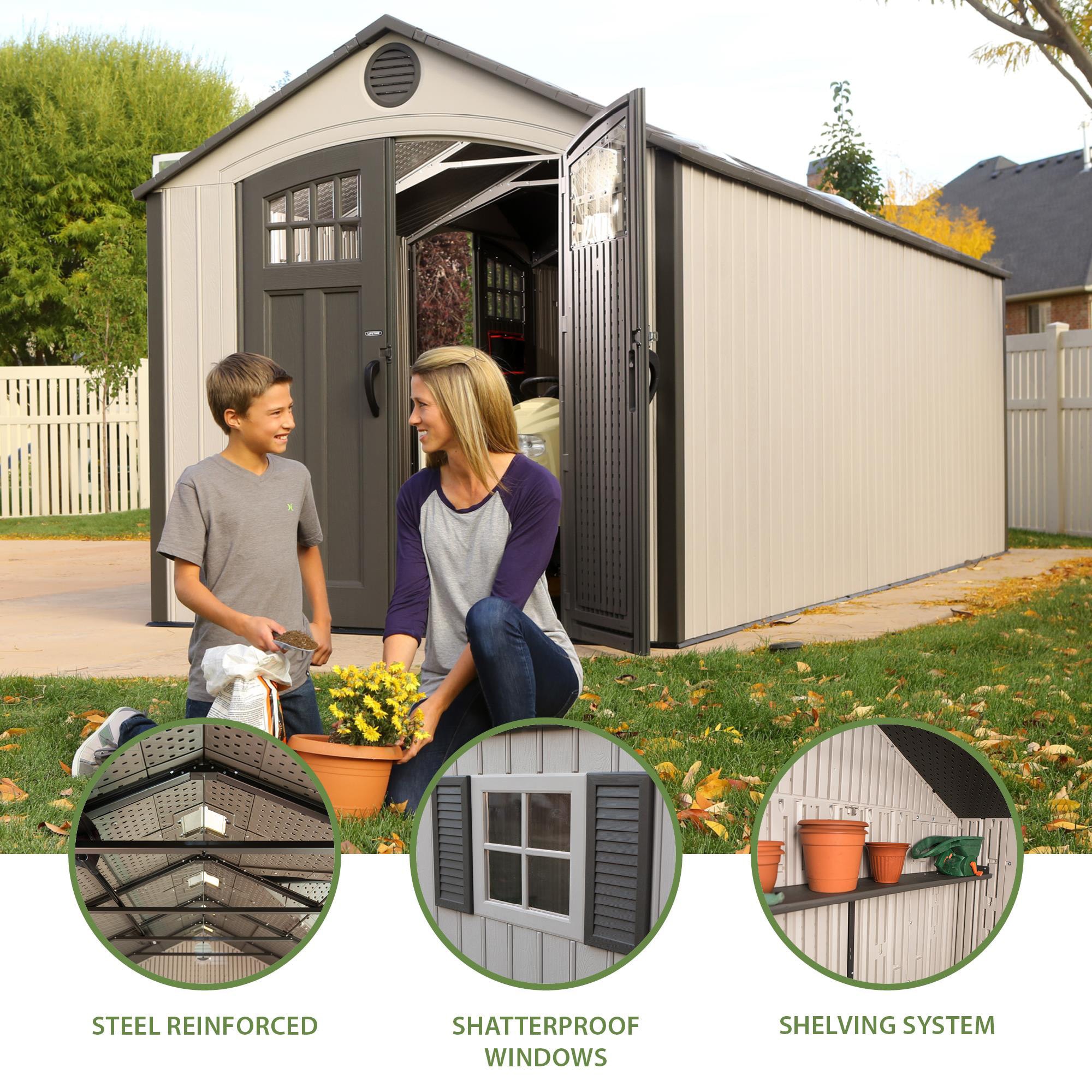 LIFETIME PRODUCTS 60127 Vinyl-Resin-Storage-Buildings - View #4