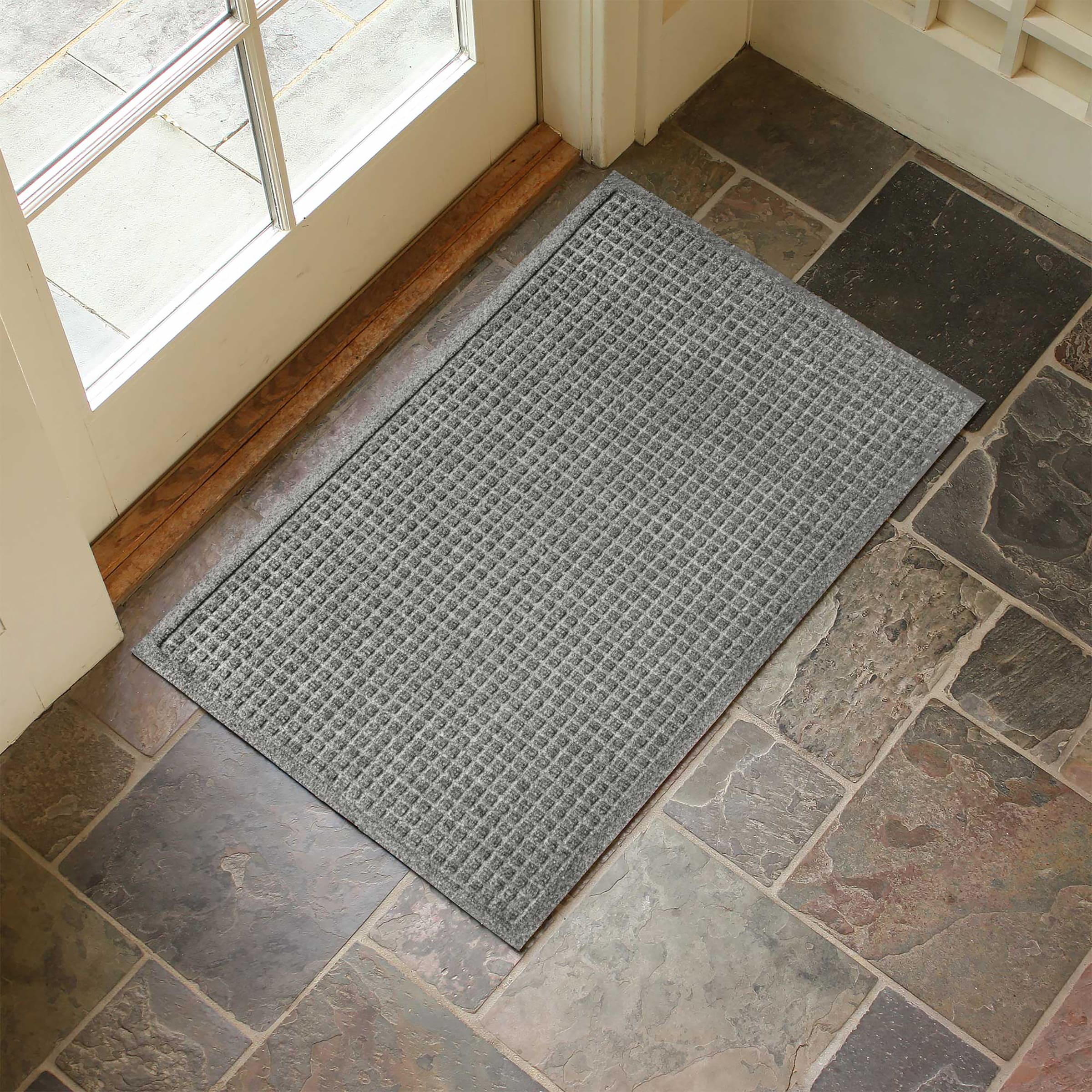 Waterhog Indoor/Outdoor Geometric Doormat, 4' x 6' - Bordeaux
