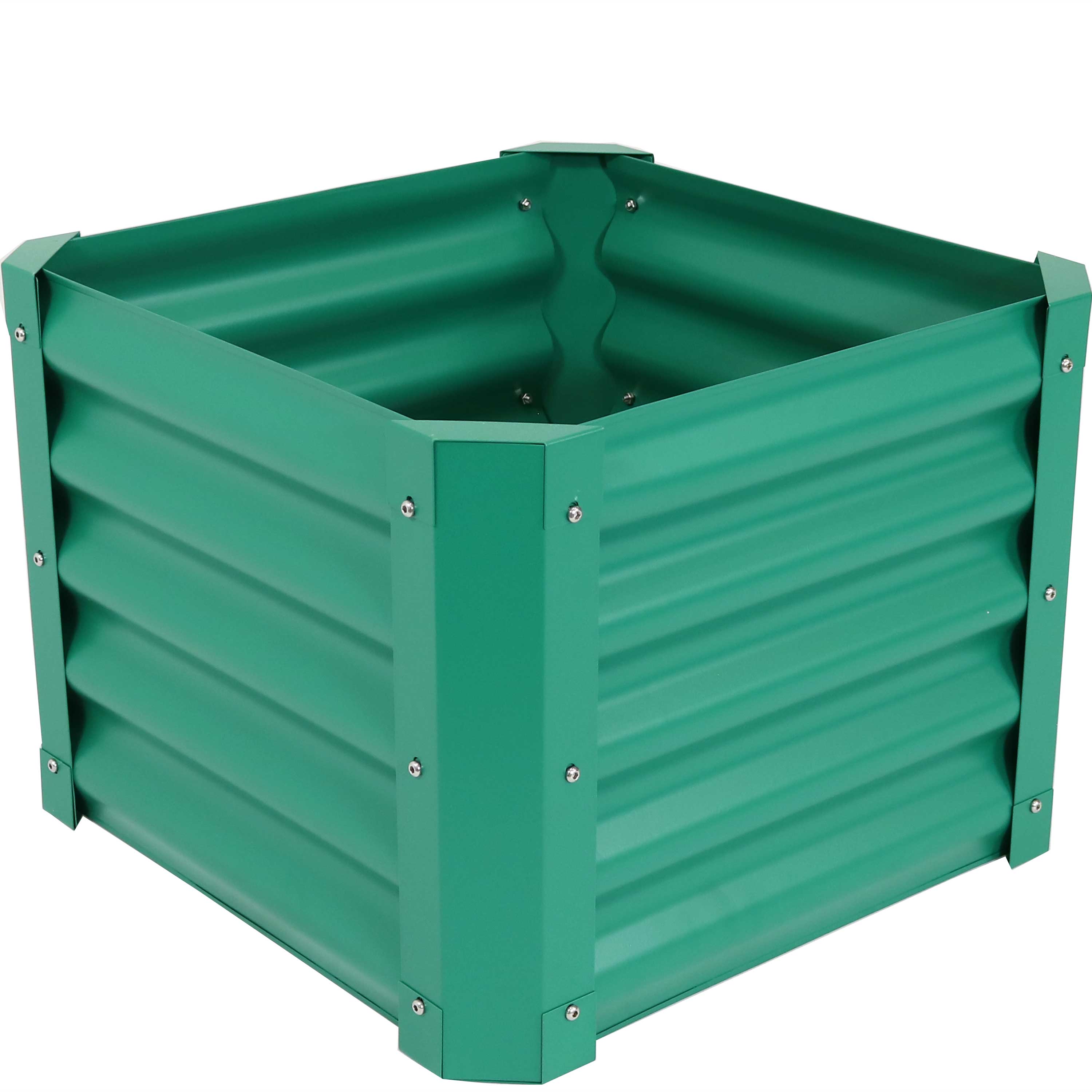 Sunnydaze Decor RCM-811 22-in W x 22-in L x 16-in H Elevated Green Metal Raised Garden Bed