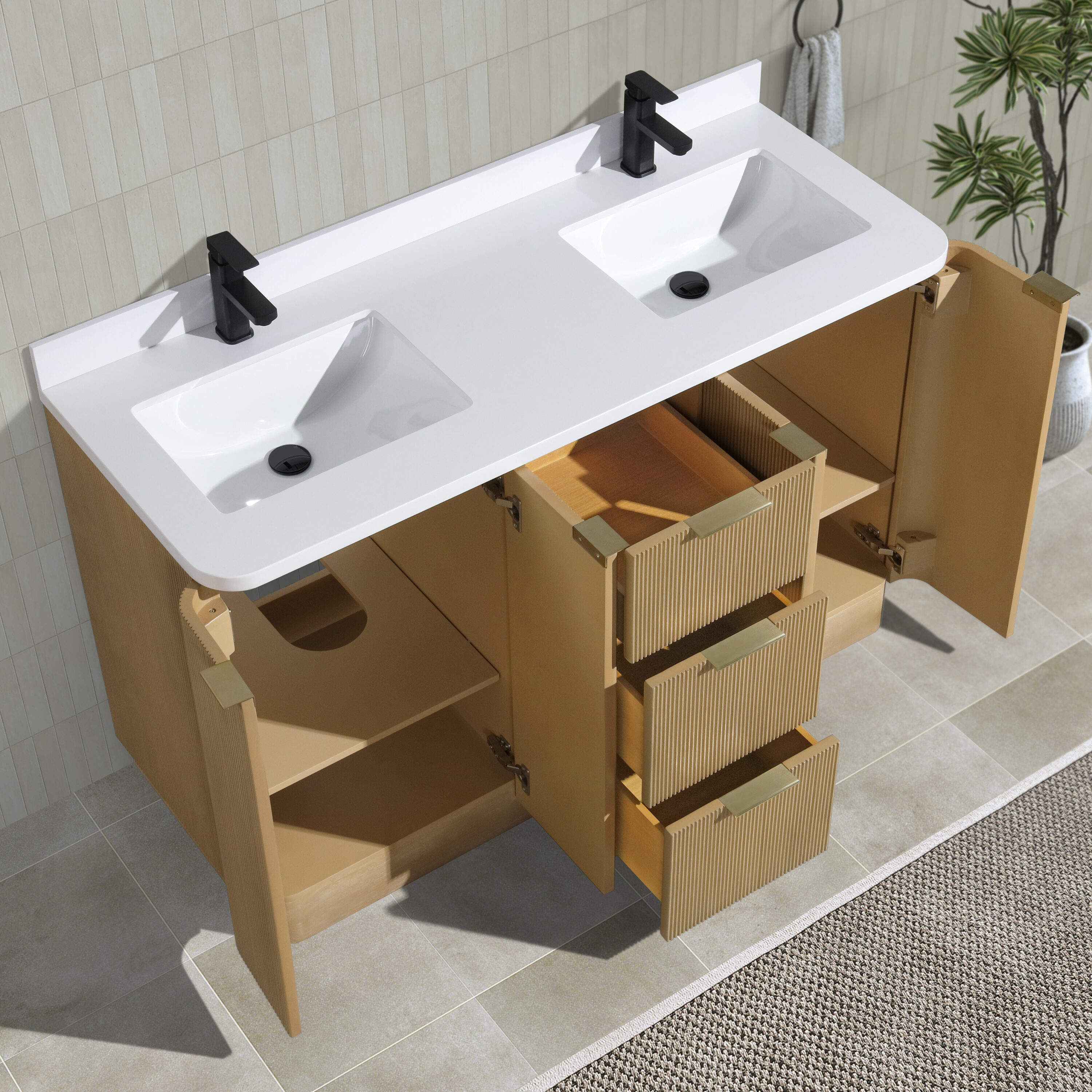 Ari Kitchen & Bath AKB-CALAMIGO-55-OAK Bath-Vanity-Combo - View #6