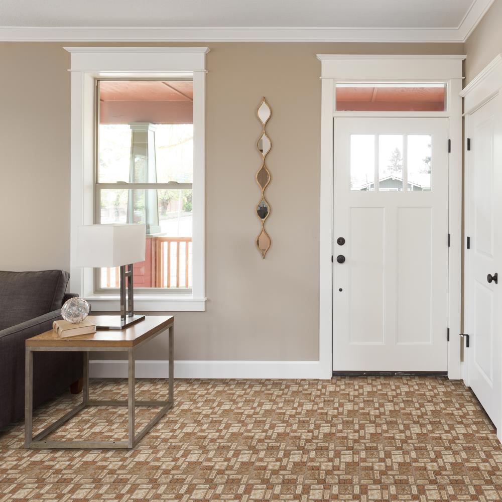 Achim Portfolio Cobble Mosaic 12-in x 12-in Peel and Stick Vinyl Tile