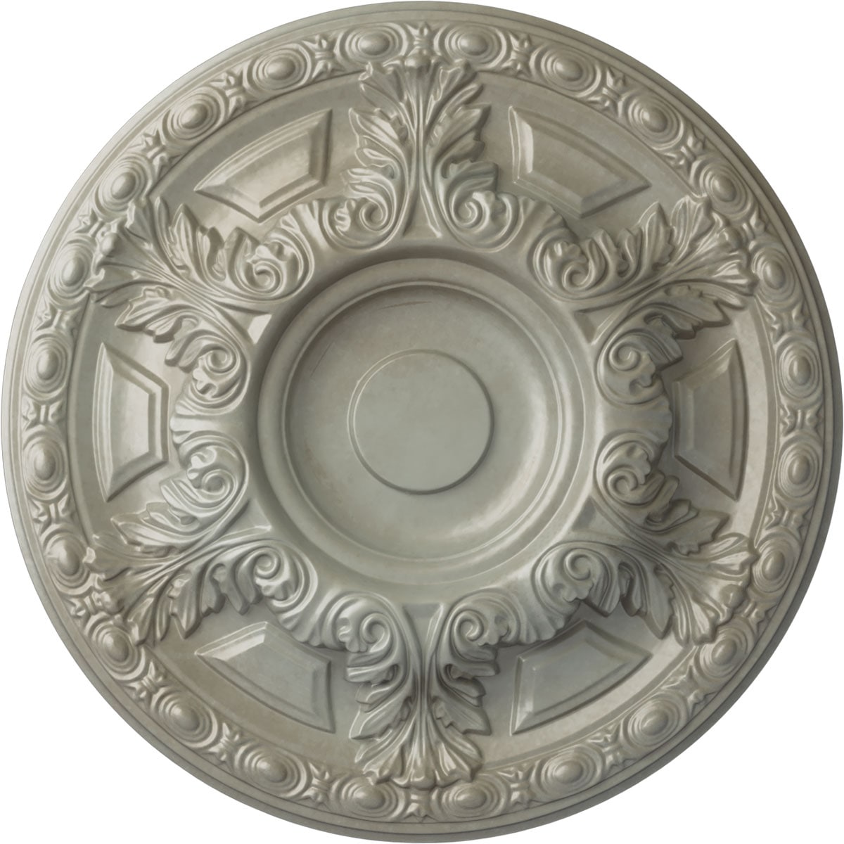 Ekena Millwork CM24GAFLS Granada 23.5-in W x 23.5-in L Painted Flash Gold Polyurethane Whole Ceiling Medallion