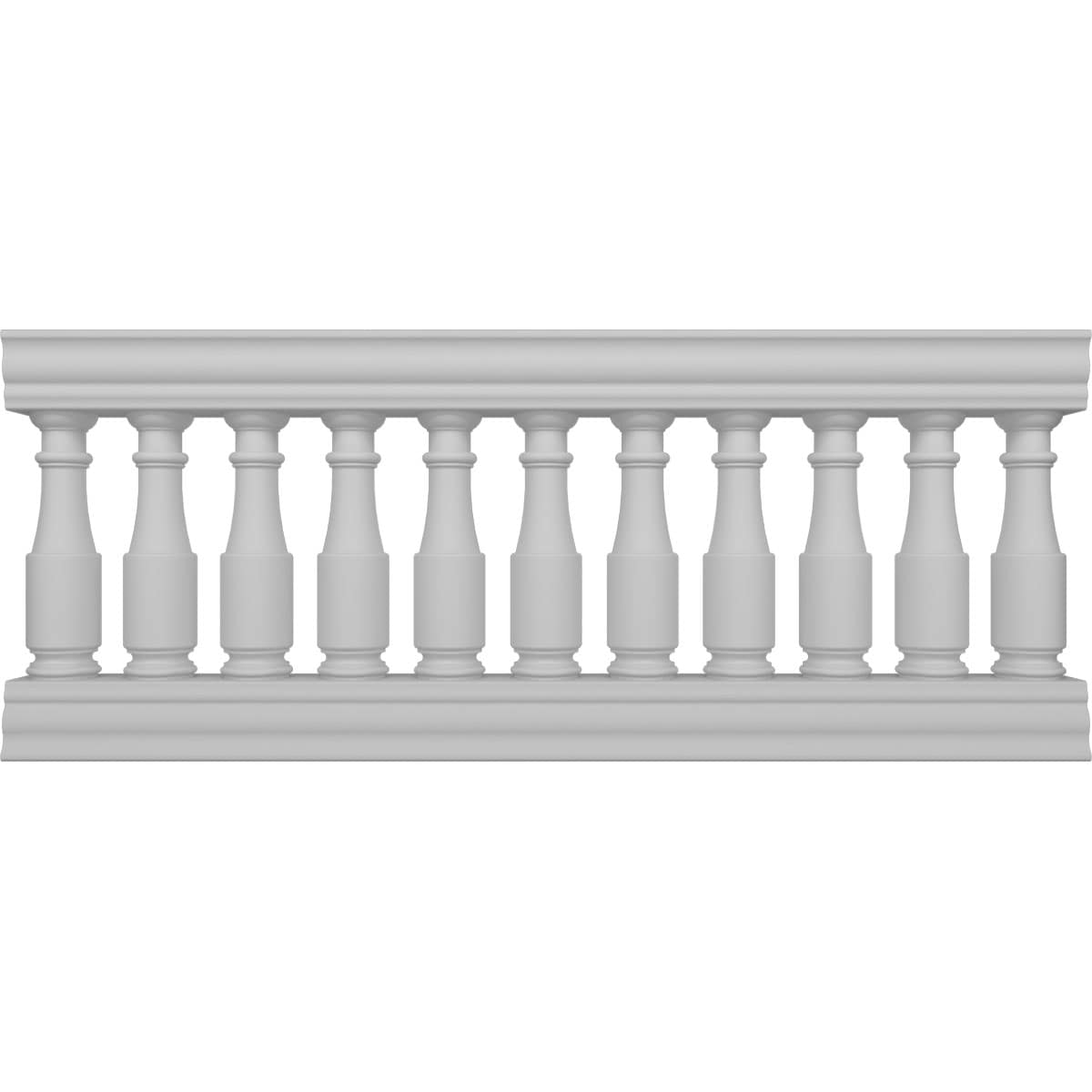 Ekena Millwork BALK32X072HMN FiberThane 6-Feet x 32-Inches Hamilton Fiberglass Deck Rail Kit
