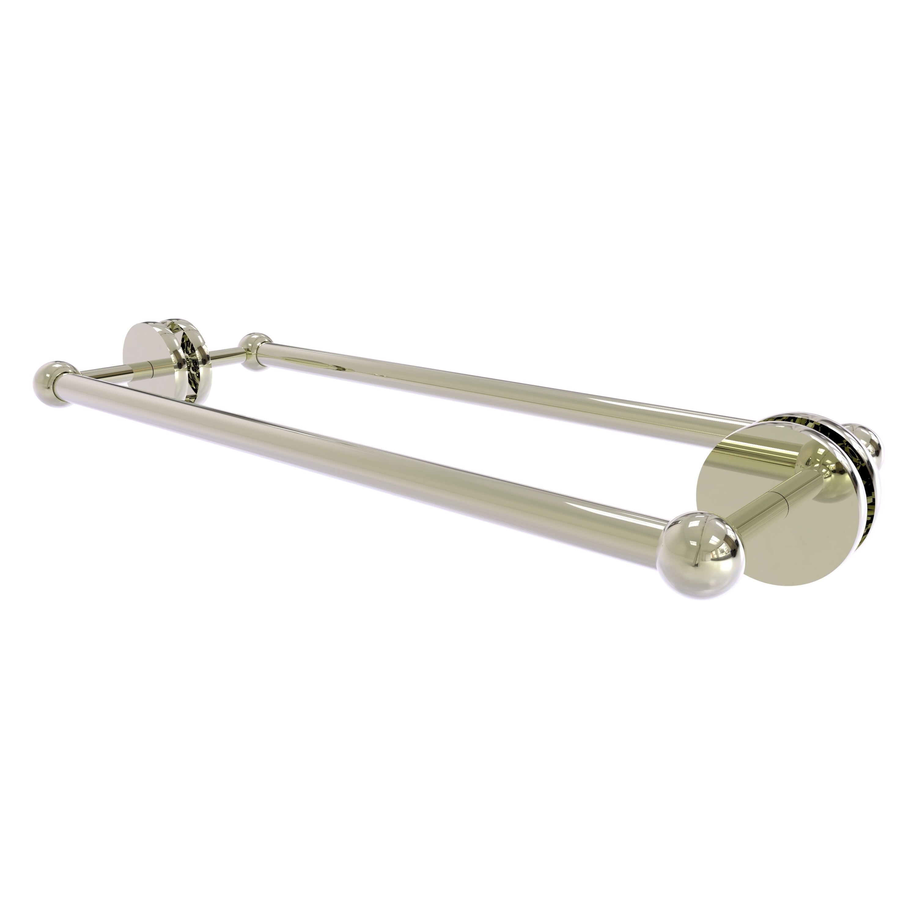 Allied Brass P1000-41-BB-18-PNI Prestige Skyline 18-in double Polished Nickel Wall mount Double Towel Bar