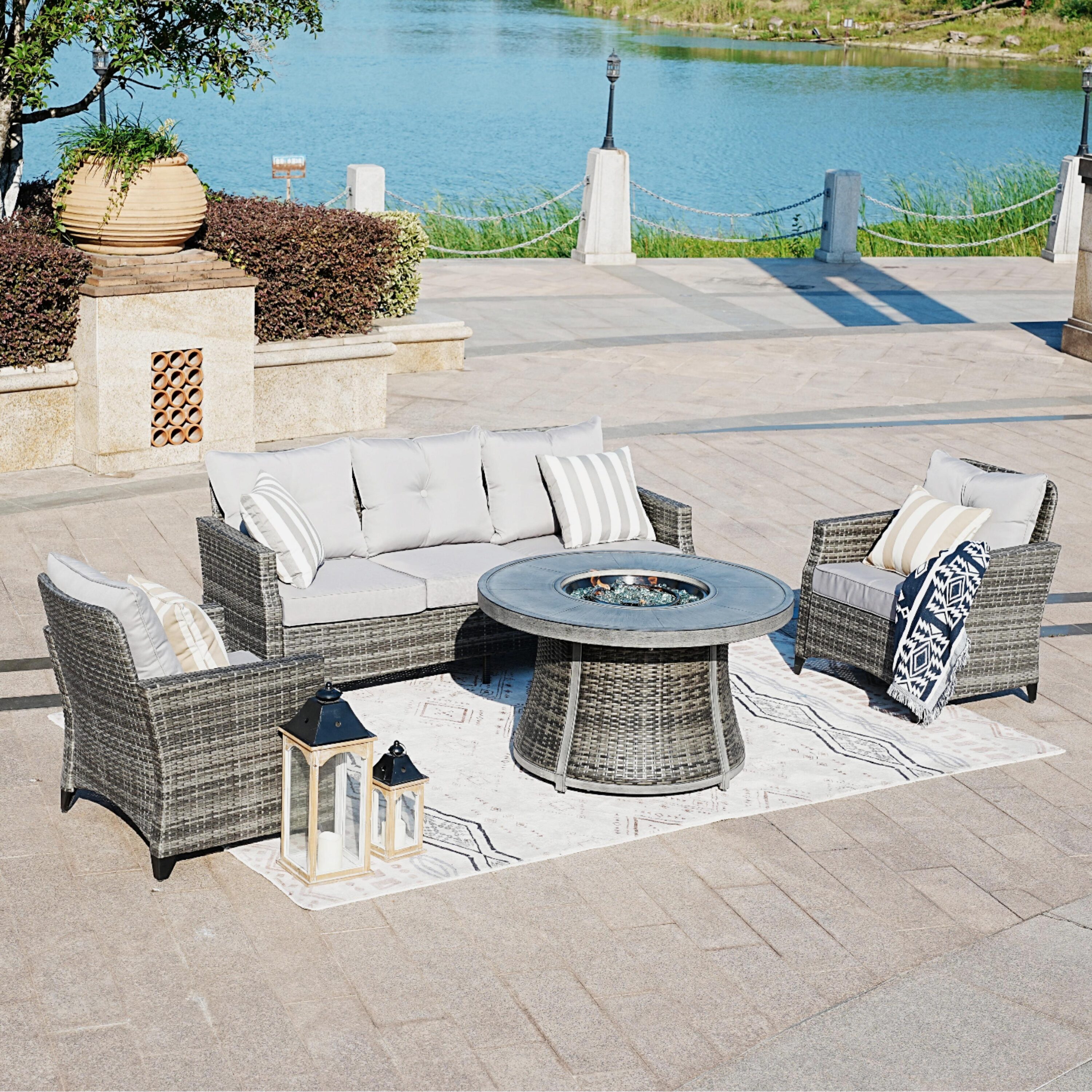 Direct Wicker DWG-1802P&521E-G Patio-Conversation-Sets - View #4