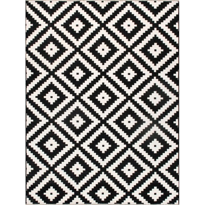 Geometric Area Rug In The Rugs, White And Black Area Rug