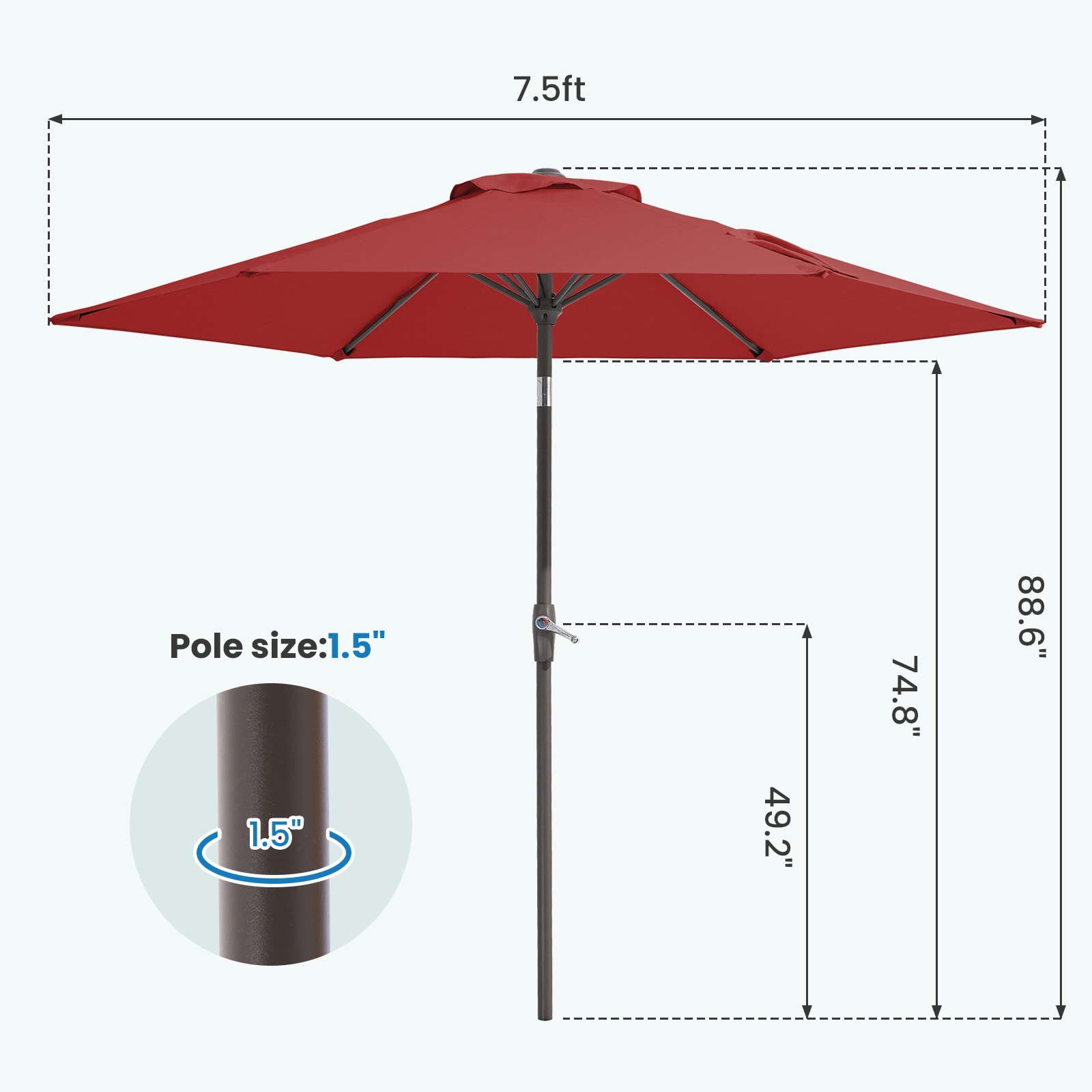 VOUA 3TZZS-RD Umbrellas-2 - View #3