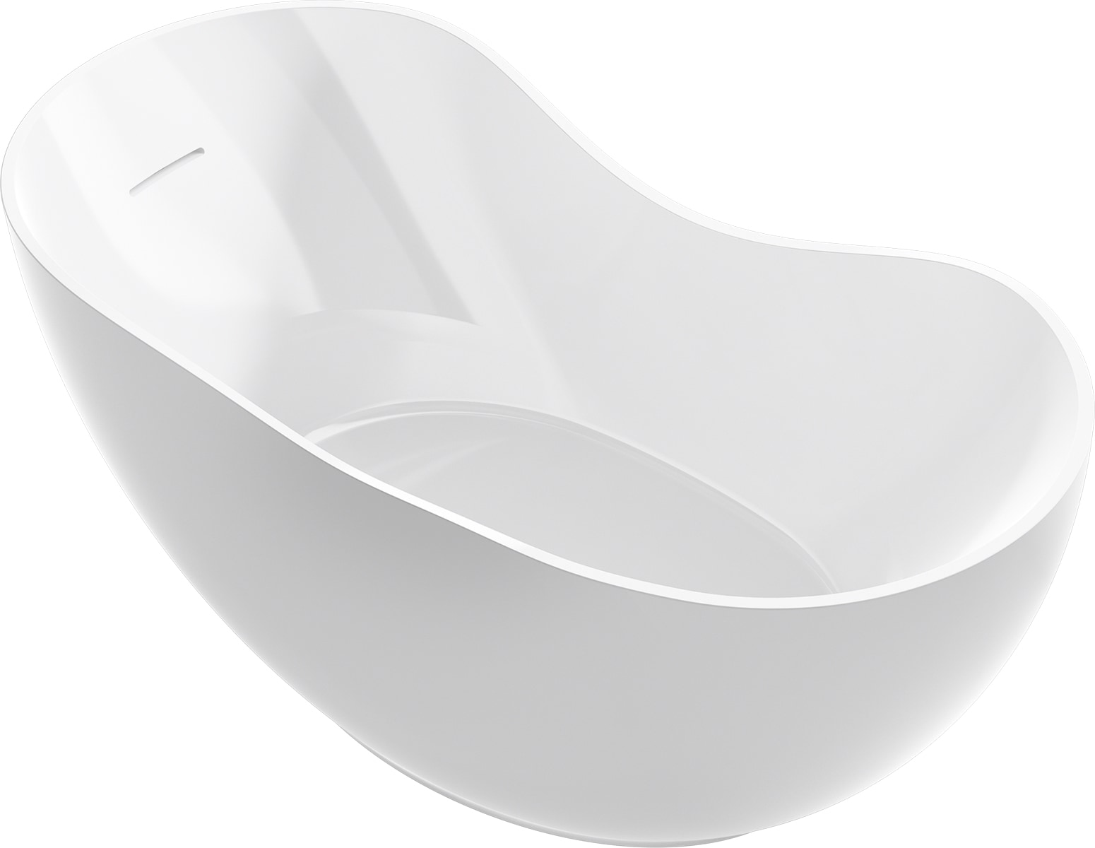 KOHLER K-1800-0 Abrazo 32-in x 66-in White Acrylic Oval Freestanding Soaking bathtub ( Center Drain )