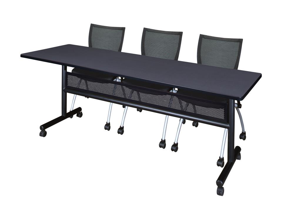 Regency MKFTM8424GY09BK Training Gray 4-Person Training Table (84-in W x 29-in H)