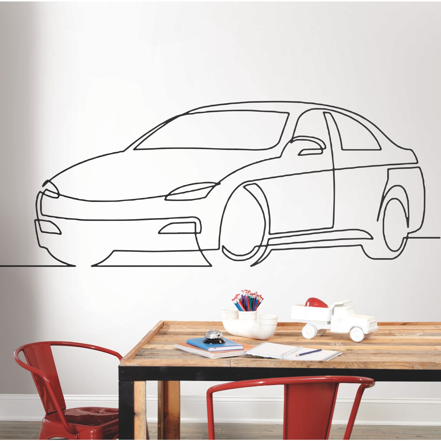 RoomMates RMK11676WP Dry Erase | Whiteboard Peel and Stick Wallpaper