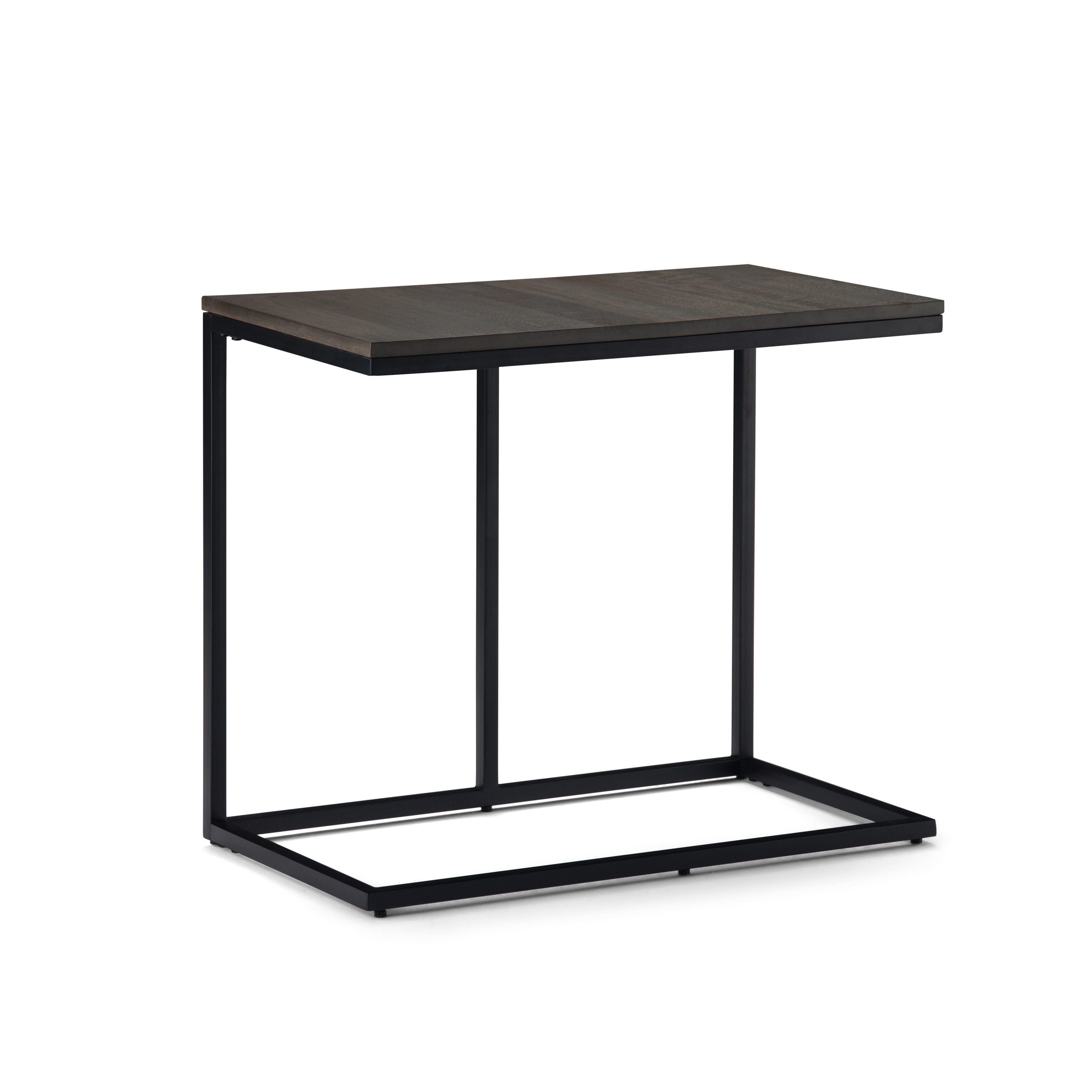 Simpli Home AXCWRD-C04 Ward 28-in W x 26-in H Warm Grey Wood Square Industrial End Table Assembly Required