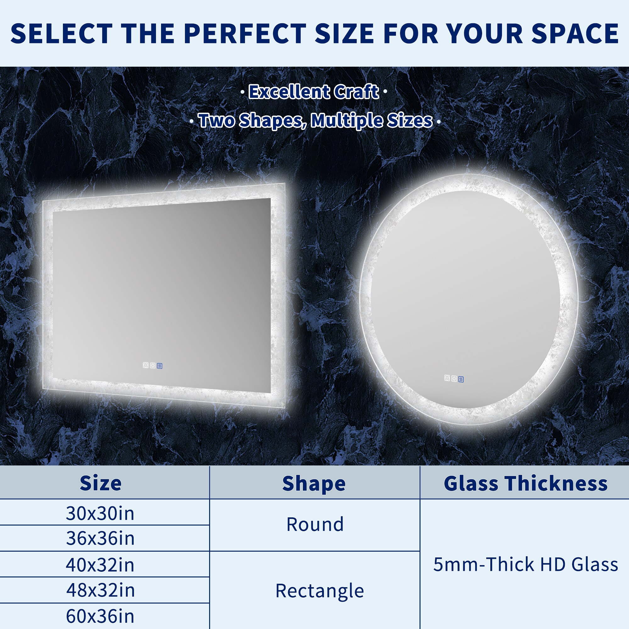 ExBrite EXBM4032V14BLX Framed-Bath-Mirrors - View #3