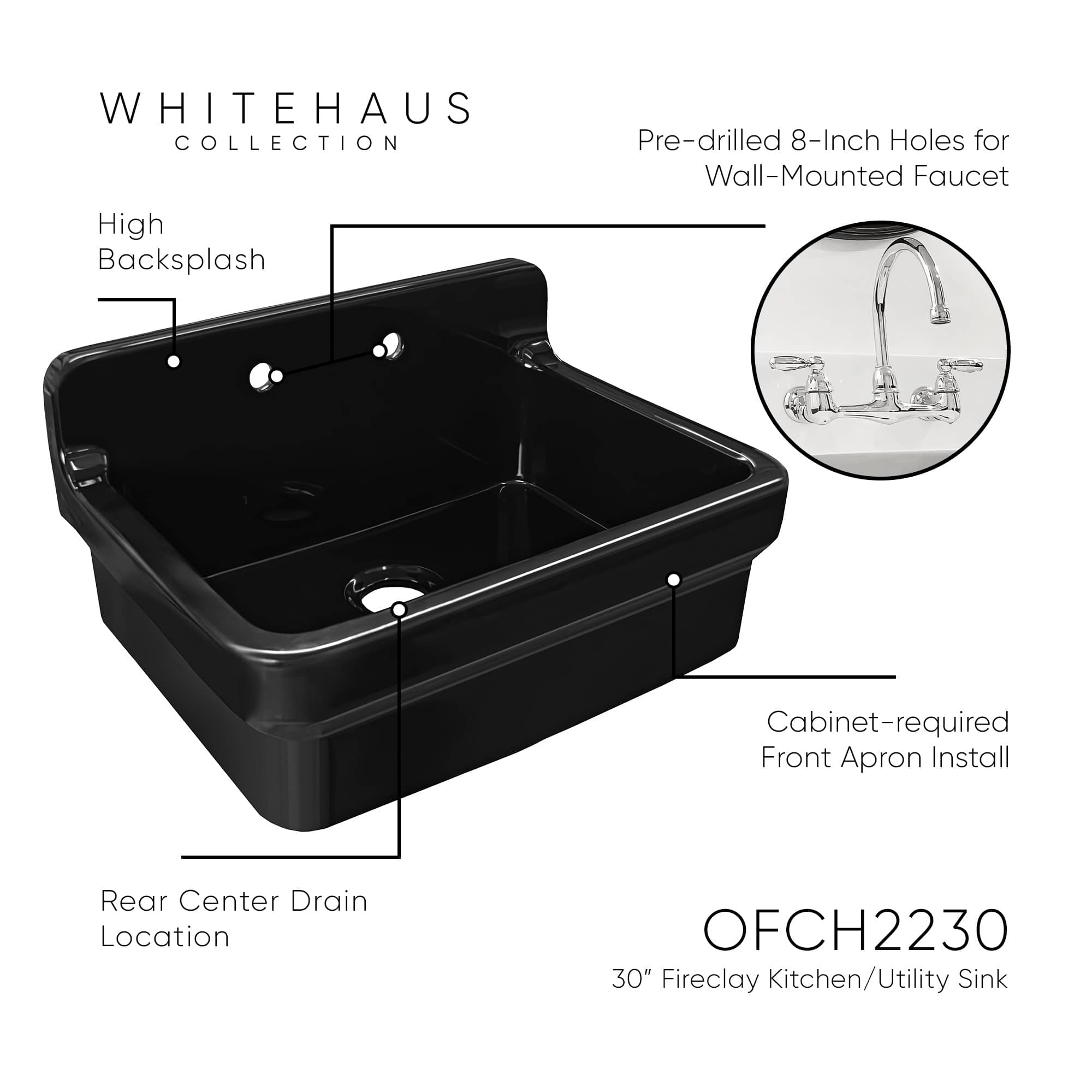 Whitehaus Collection OFCH2230-BLACK Kitchen-Sinks - View #6