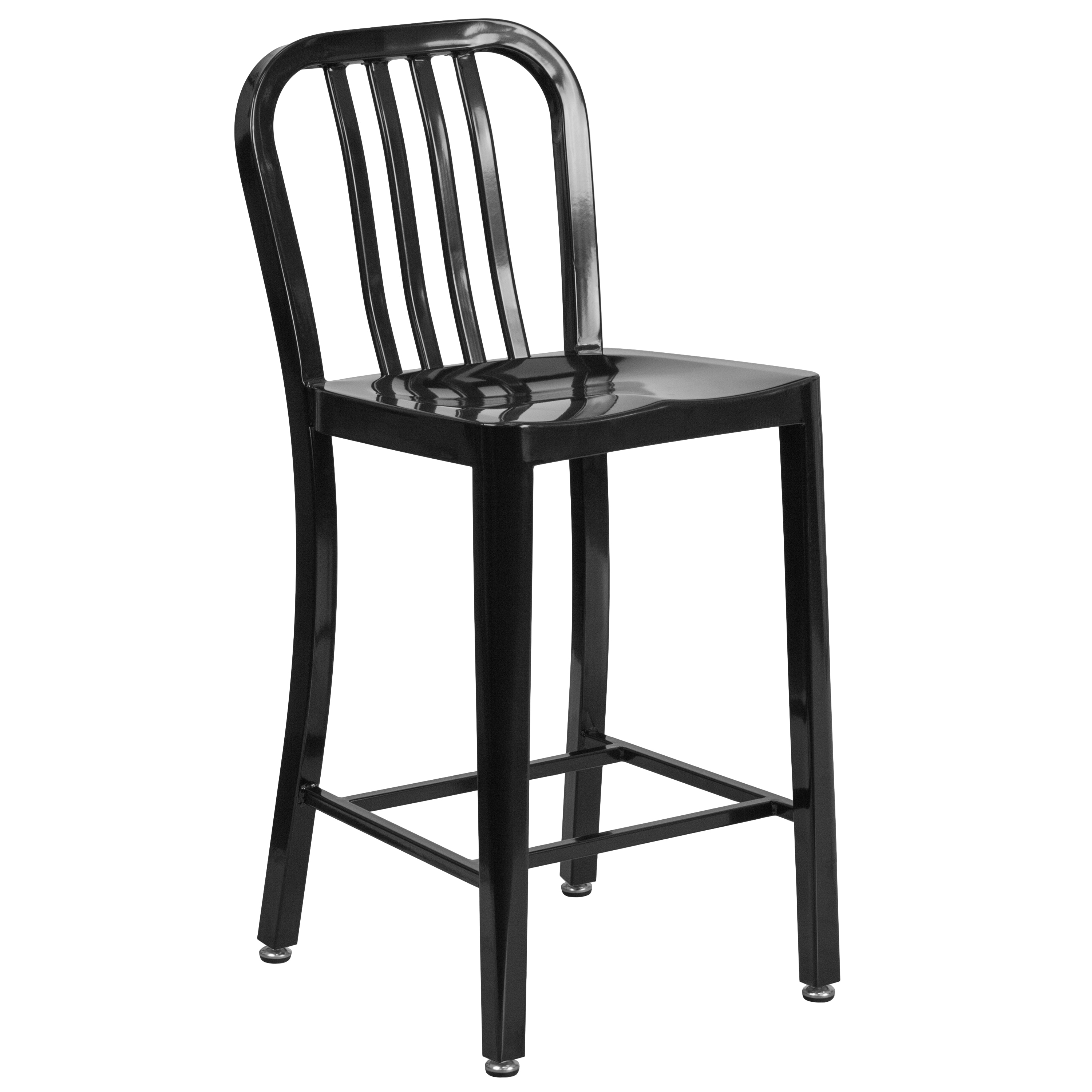 Flash Furniture 889142059790 Black 24.5-in H Counter height Metal Bar Stool