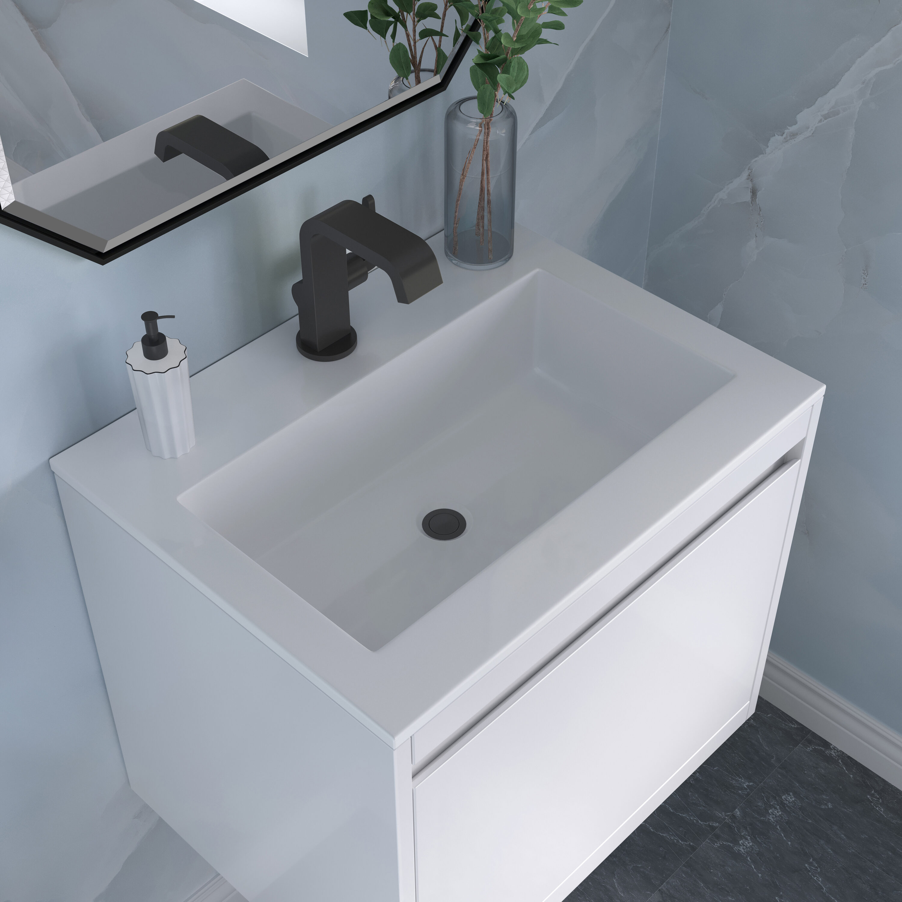 James Martin Vanities 805-V23.6-GW-MB-GW Bath-Vanity-Combo - View #8