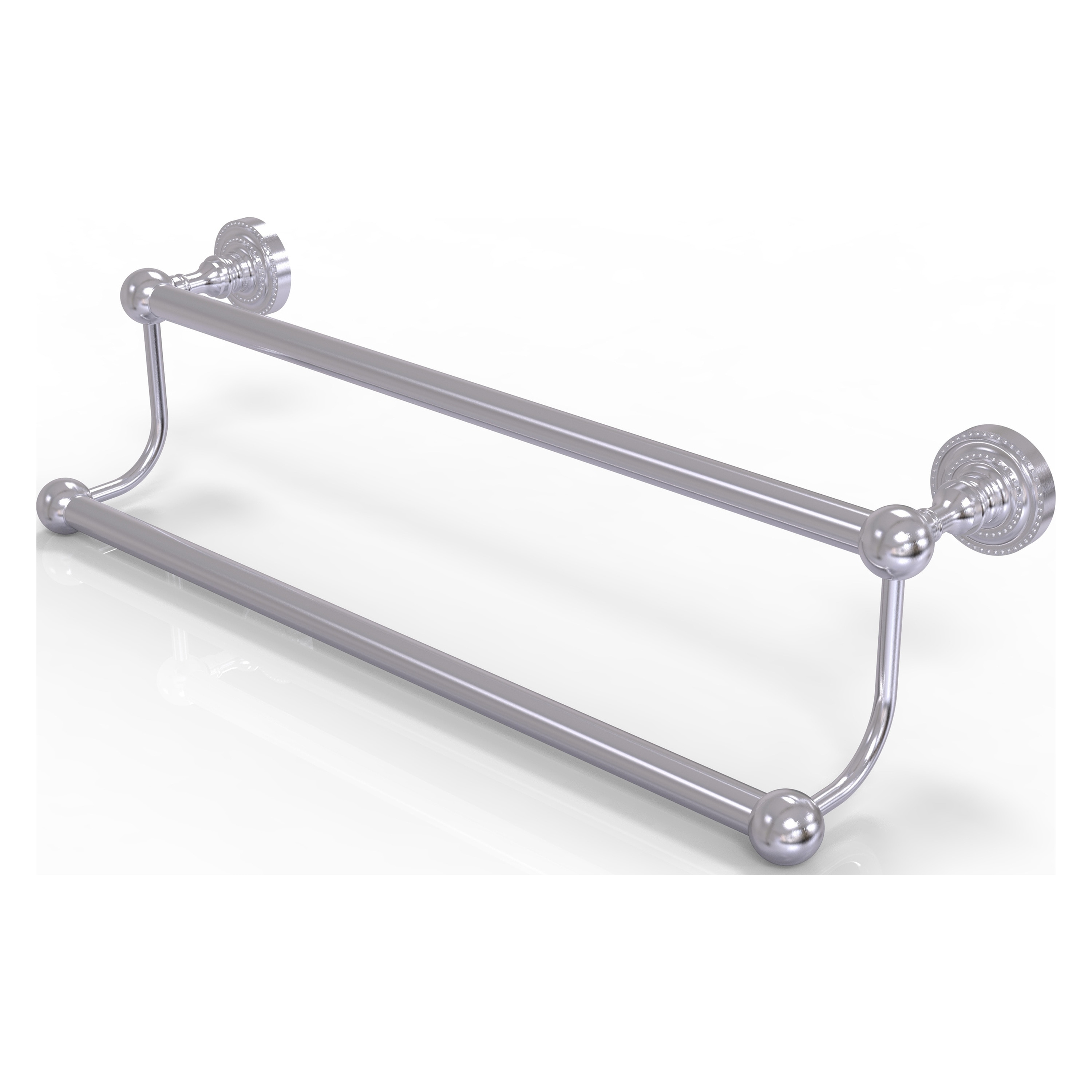 Allied Brass DT-72/18-SCH Dottingham 18-in double Satin Chrome Wall mount Double Towel Bar