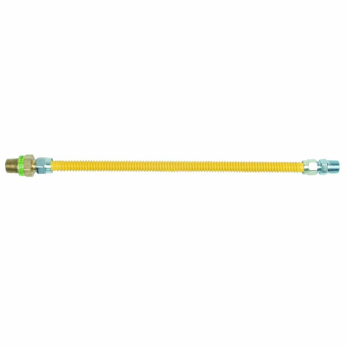 BrassCraft  CSSD44E-18-P 1/2-Inch OD Corrugated Stainless Steel Gas Connector with Safety+PLUS Valve
