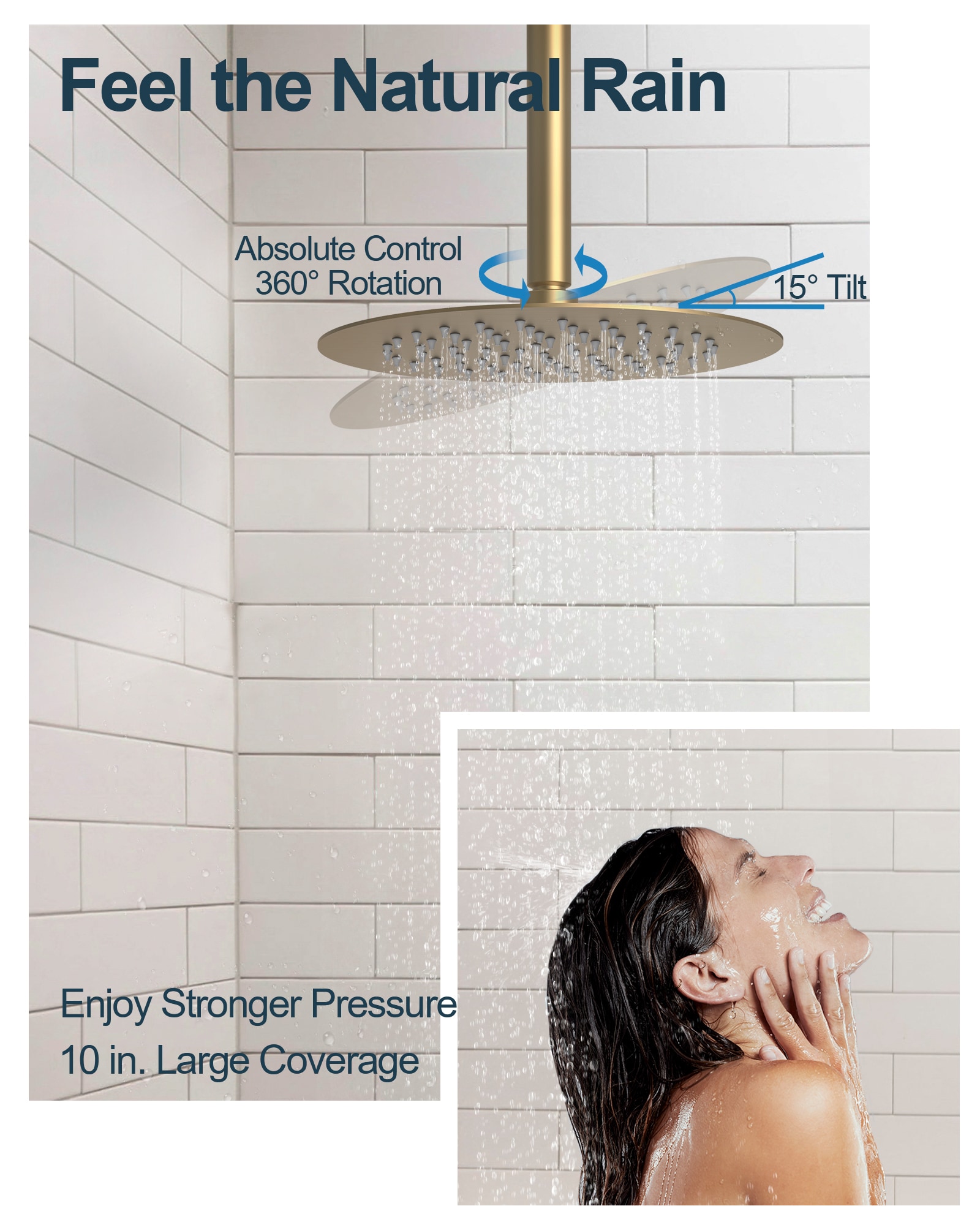 GRANDJOY FL2559-BG Tub-Shower-Faucets - View #5