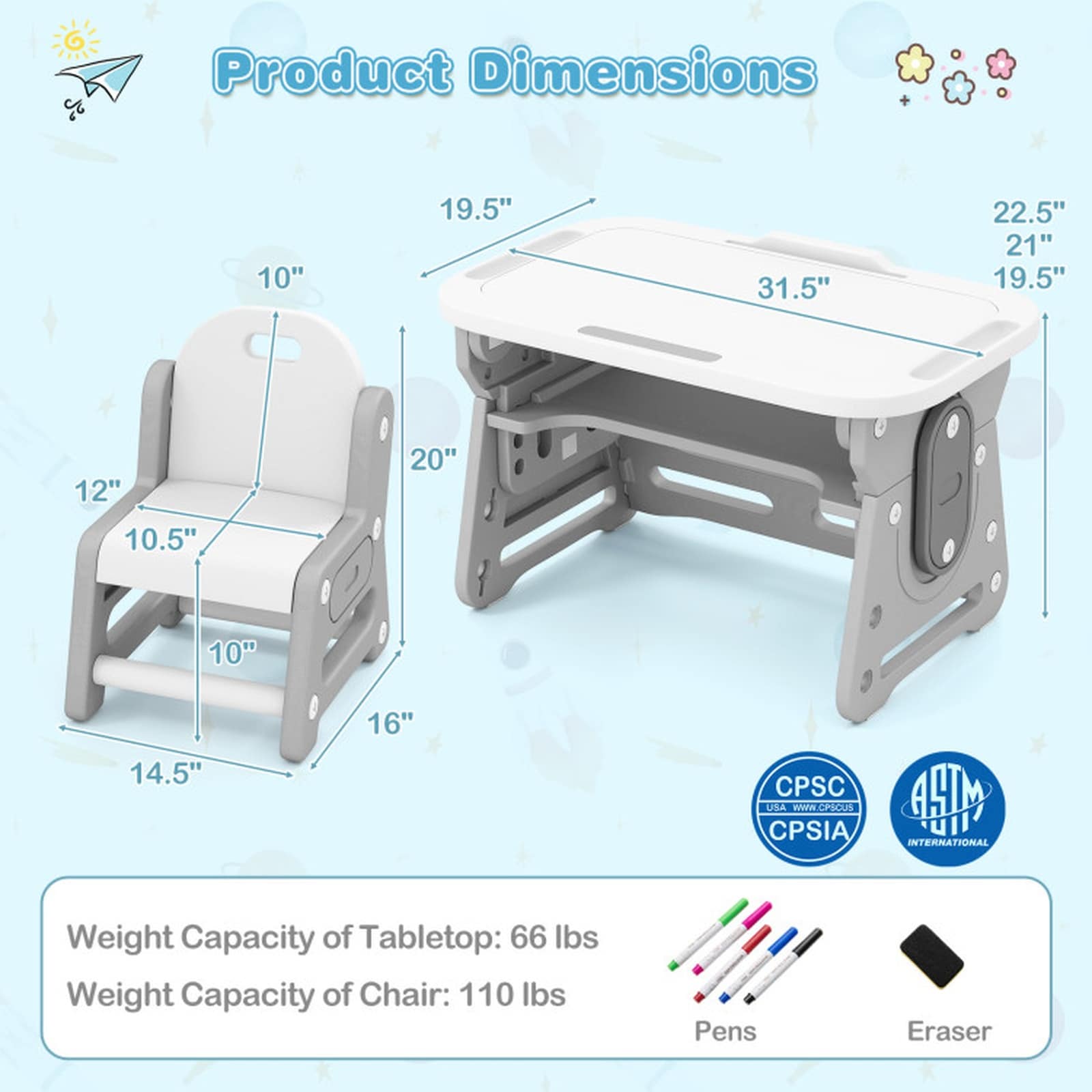 SUGIFT LW047SUGHY589 Kids-Play-Tables - View #3