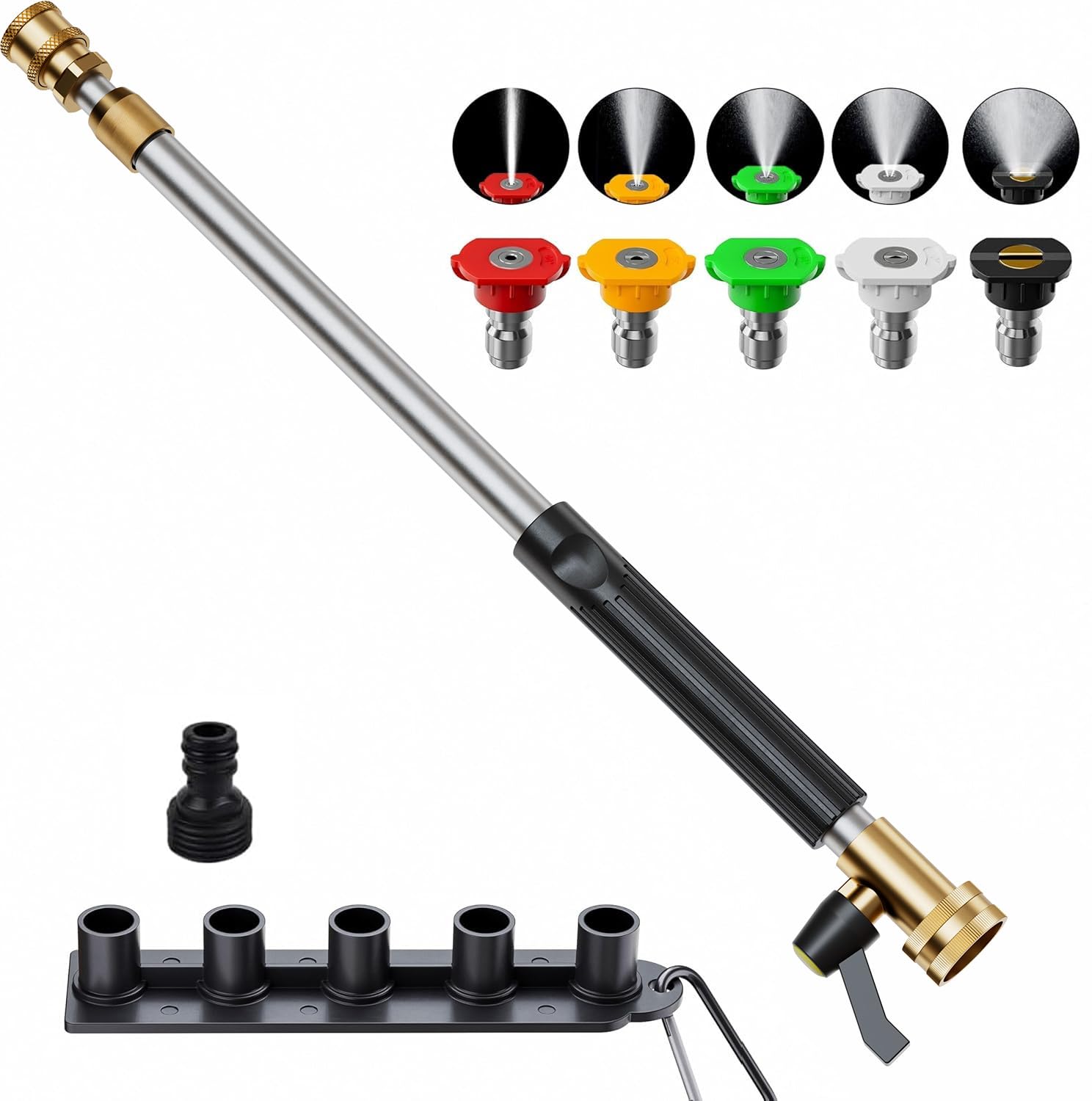 Oyezvary Adjustable Jet Nozzle Power Washer Wand Extends 18 to 33 Inch ...