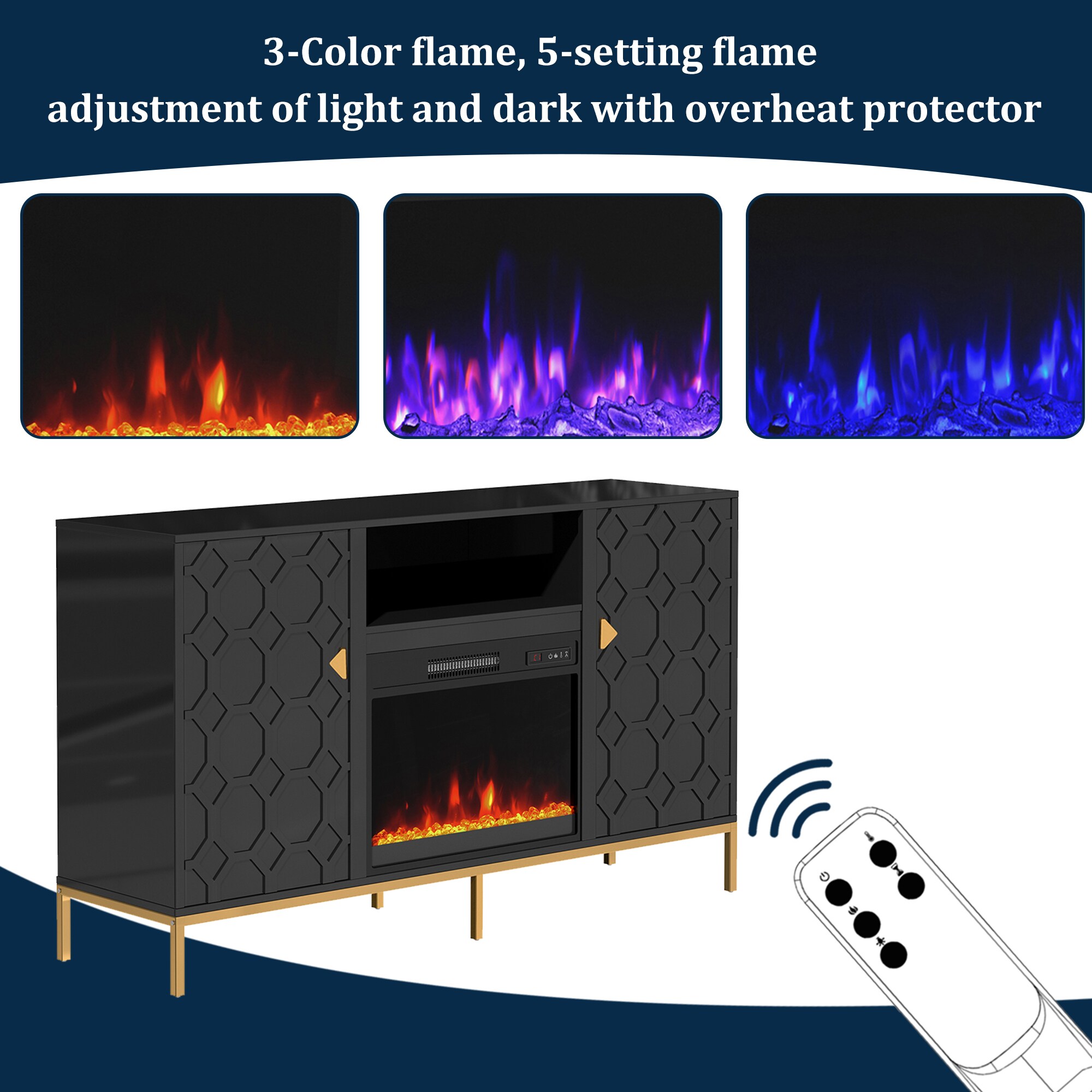 Clihome CL-JH0523-BK Electric-Fireplaces - View #12
