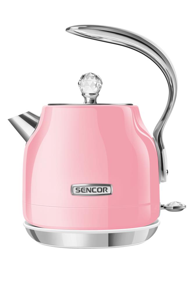 Haden Heritage 1.7 Liter Stainless Steel Body Electric Kettle with Toaster,  Pink
