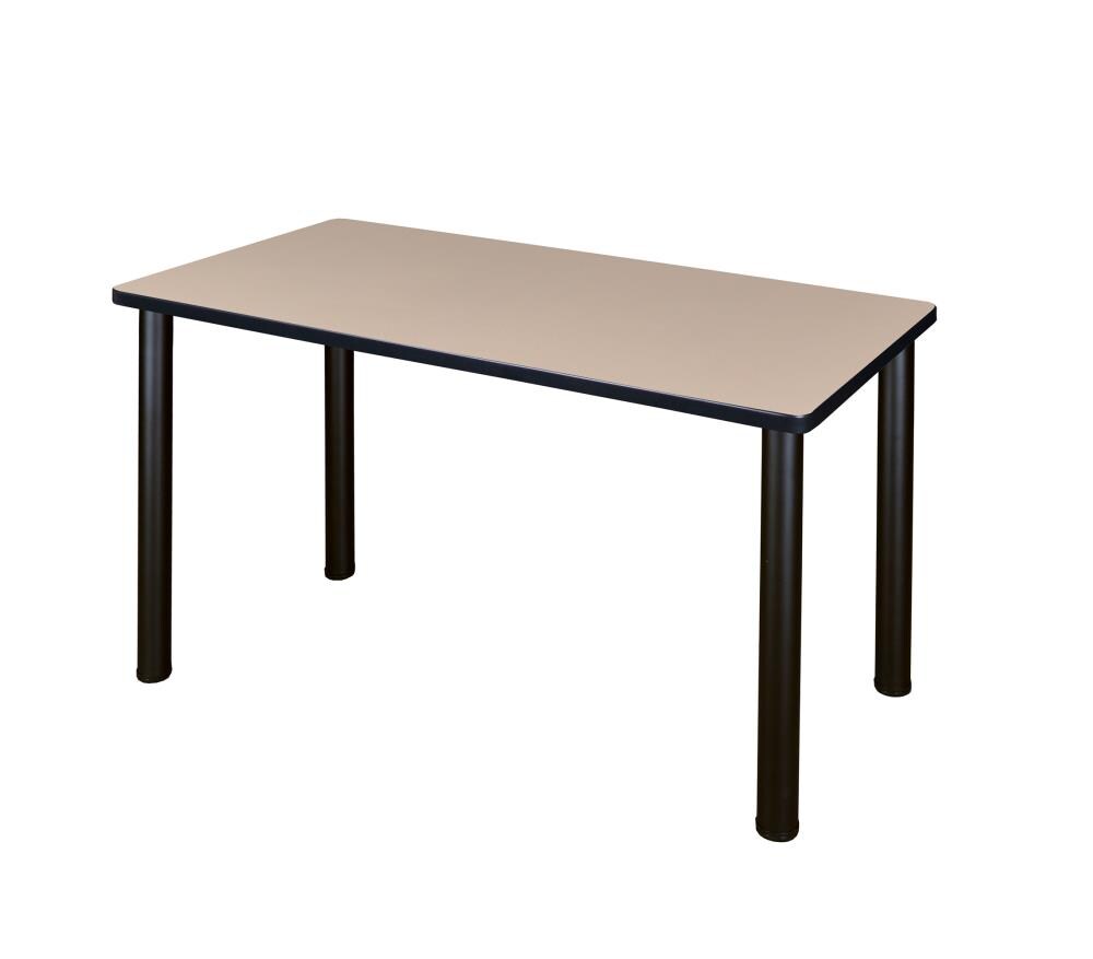 Regency MT4824BEBPBK Training Off-white 4-Person Training Table (48-in W x 29-in H)