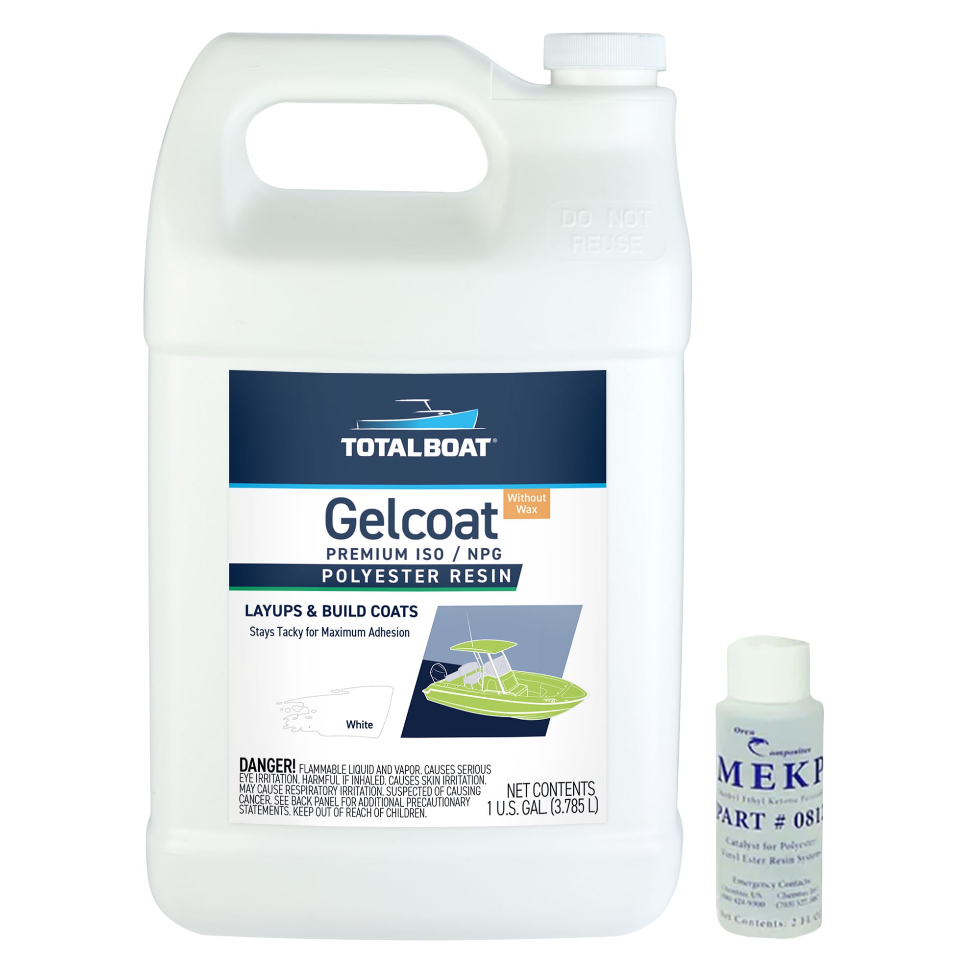 TotalBoat 488420 Gelcoat Tintable High-gloss White Oil-based Marine paint ( 1-gallon )