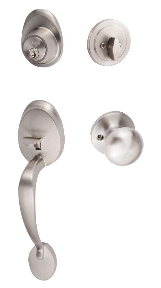 Sure-Loc Hardware Sure-Loc Door Hardware Alta Satin Nickel Single-Cylinder Deadbolt Keyed Entry Door Handleset Knob AT507-DU 15 Sansujyuku sansujyuku.com