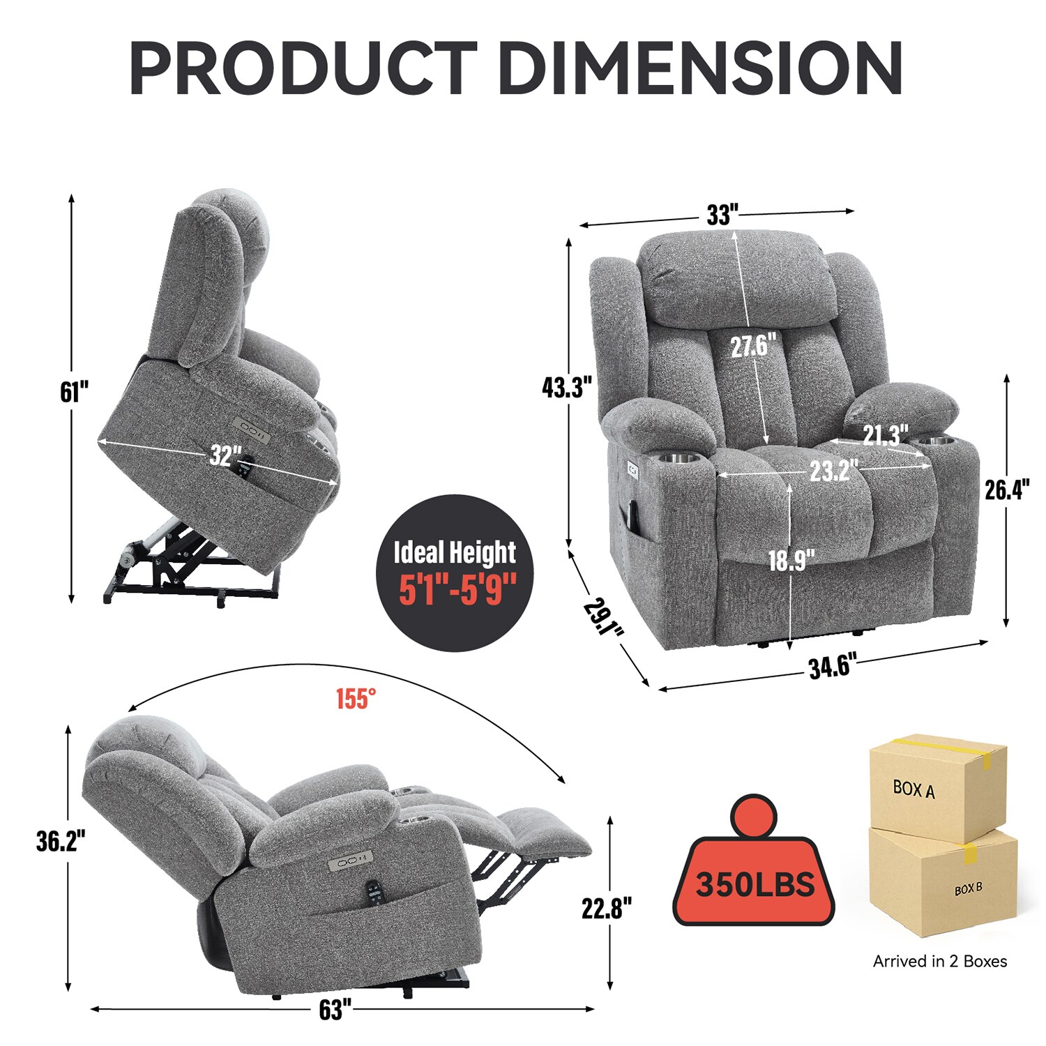 GZMR GZ-W2251 recliners - View #9