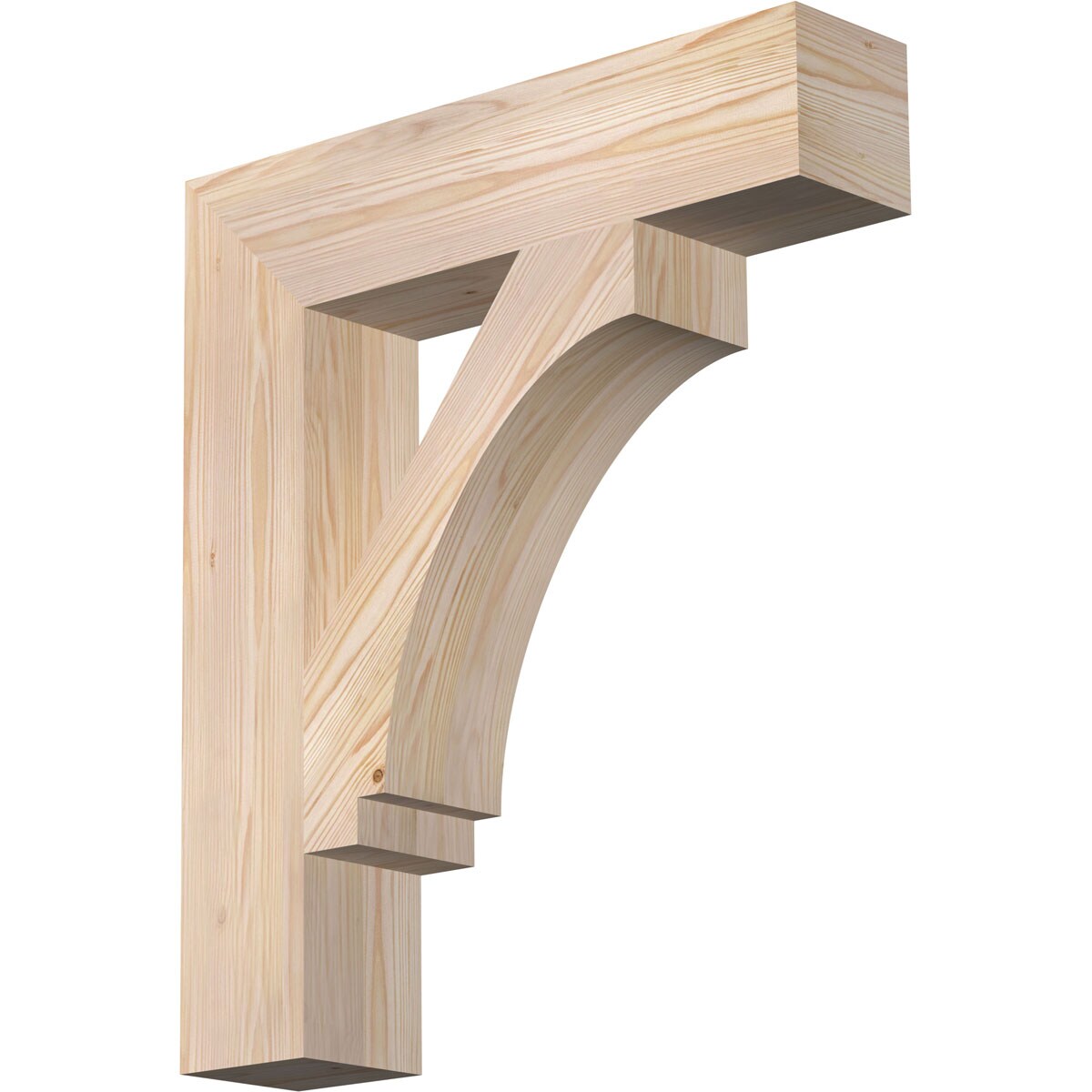 Ekena Millwork BKT06X26X30IMP05SDF Imperial Block Smooth 5-1/2-in x 26-in x 30-in Douglas fir Brown Wood Standard bracket