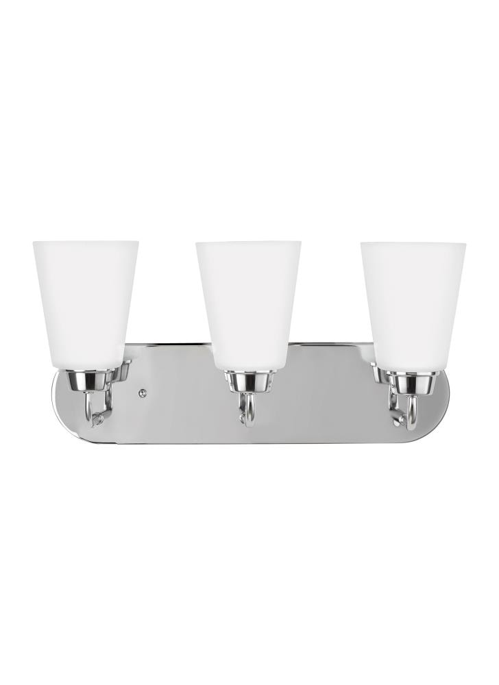 Generation Lighting 4415203-05 Kerrville 18-in 3 -Light Polished Chrome Transitional Vanity light